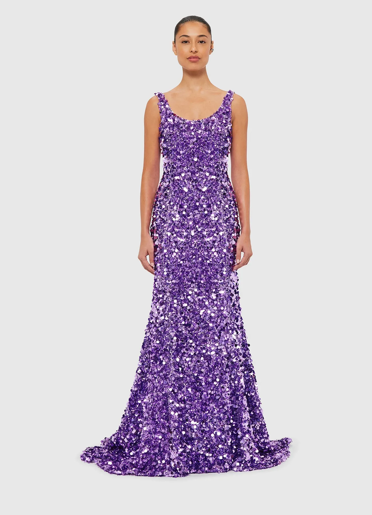 Adeline Sequin Low Back Gown - Lavender sold by LEO LIN product image thumbnail 2