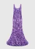 Adeline Sequin Low Back Gown - Lavender sold by LEO LIN