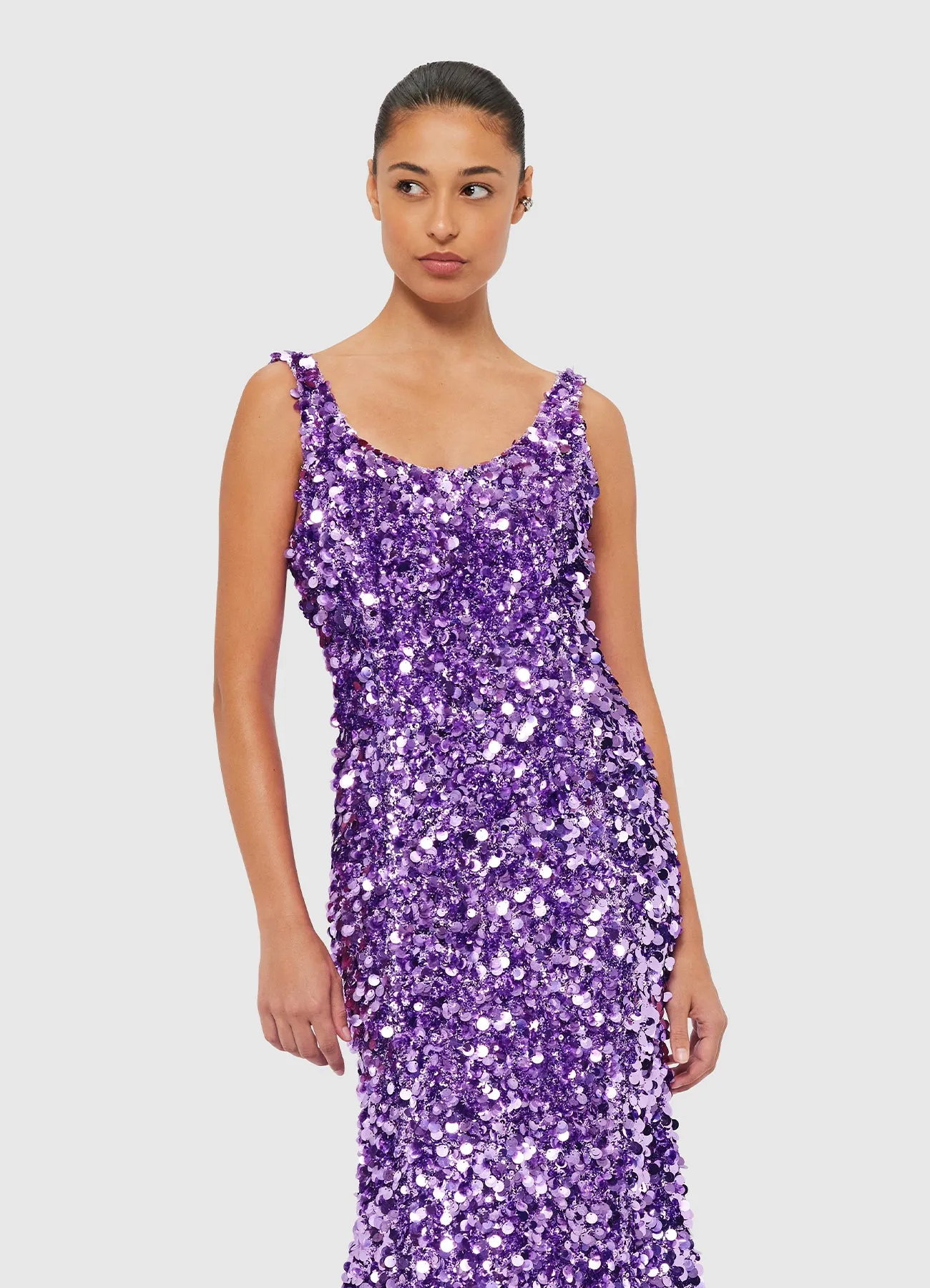 Adeline Sequin Low Back Gown - Lavender sold by LEO LIN product image thumbnail 5