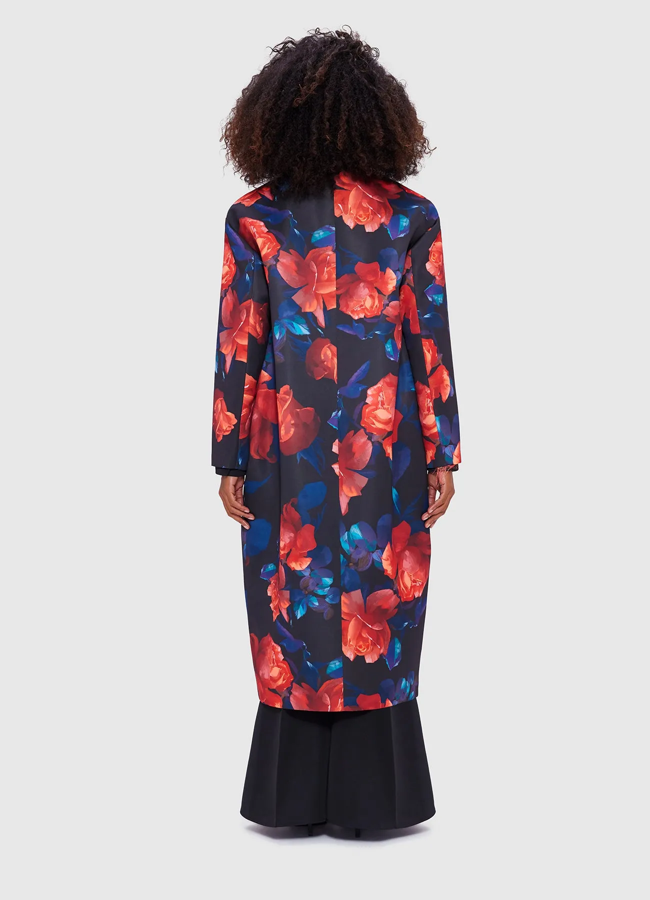 Zina Cocoon Coat - Rose Print sold by LEO LIN product image thumbnail 4