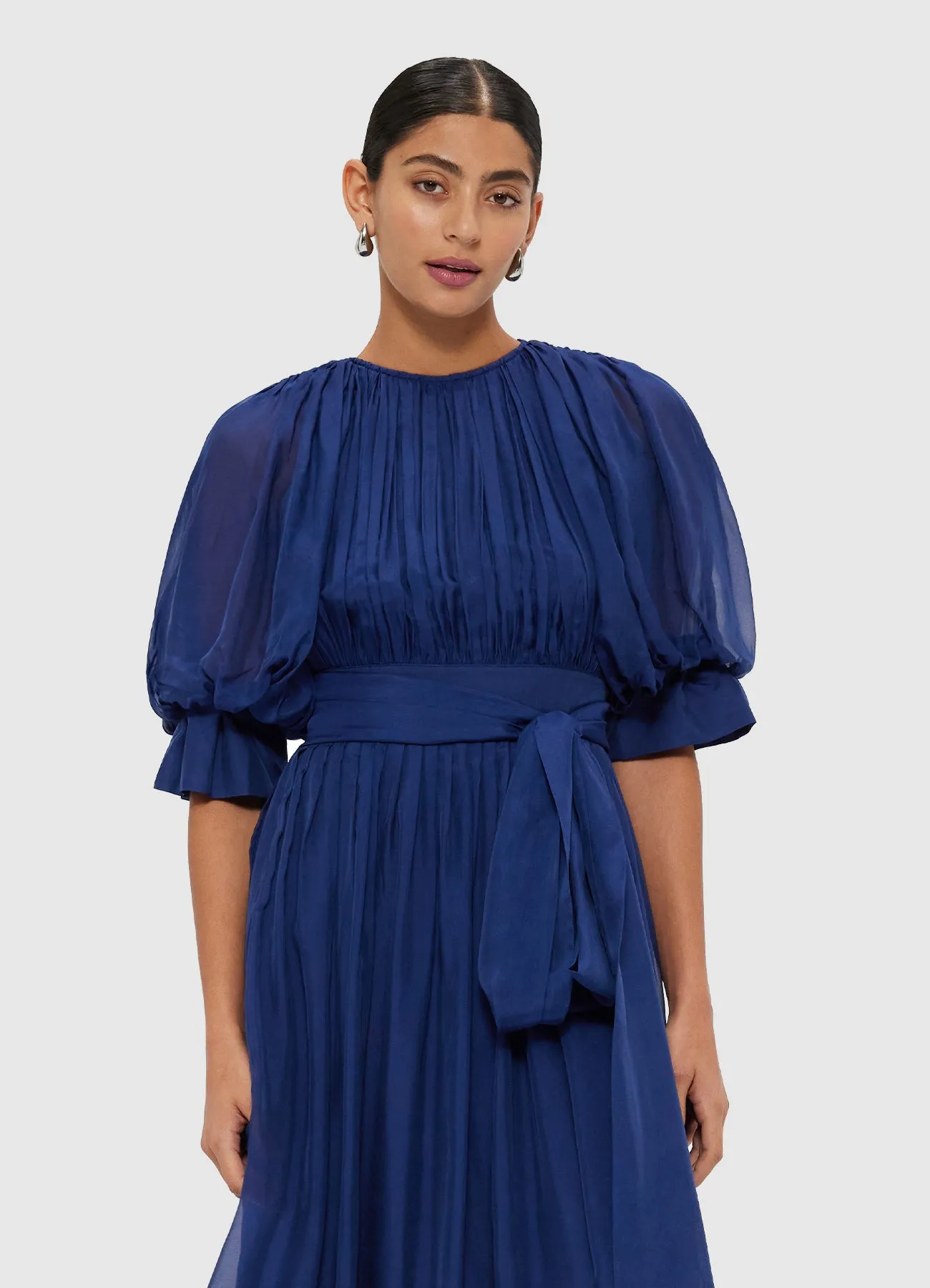 Emma Midi Dress - Oxford Blue sold by LEO LIN product image thumbnail 5