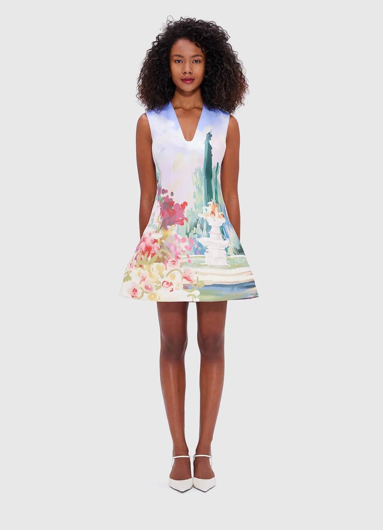 Briana V Neck Mini Dress - Jardin Print sold by LEO LIN product image thumbnail 2