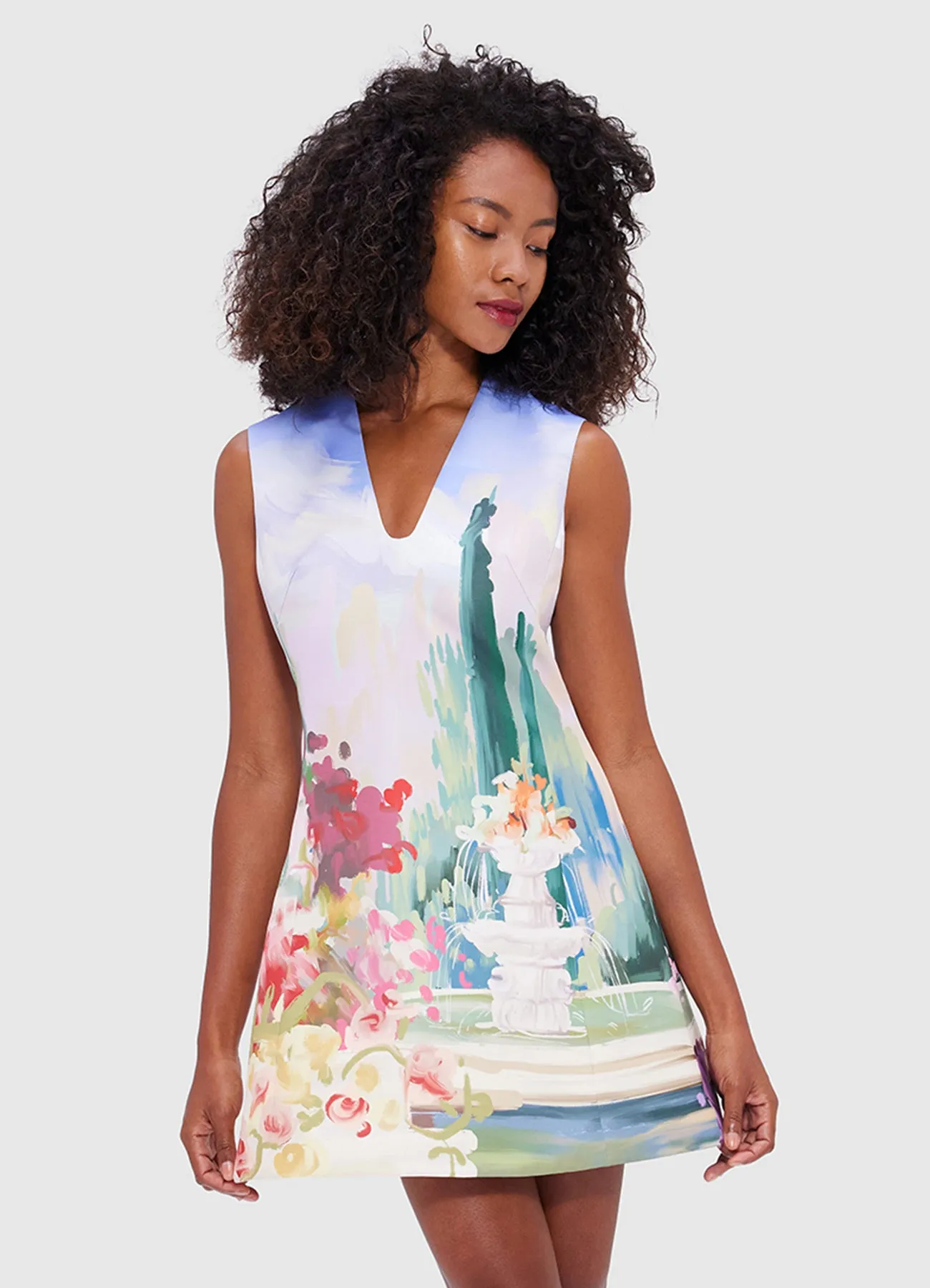 Briana V Neck Mini Dress - Jardin Print sold by LEO LIN product image thumbnail 5