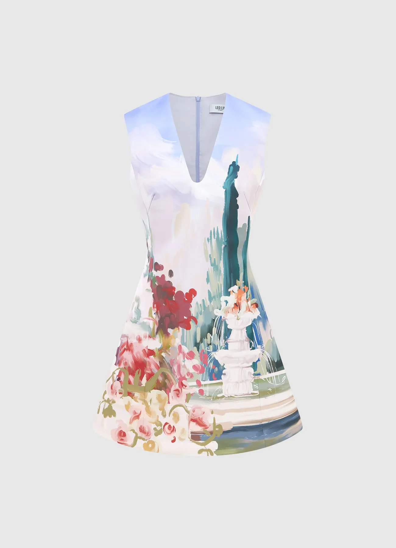 Briana V Neck Mini Dress - Jardin Print sold by LEO LIN