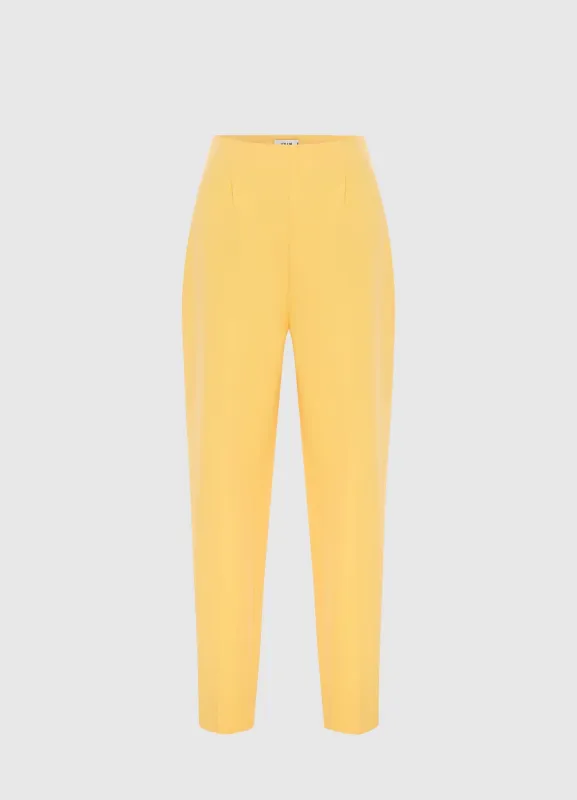 Harriet Straight Leg Pants - Canary sold by LEO LIN