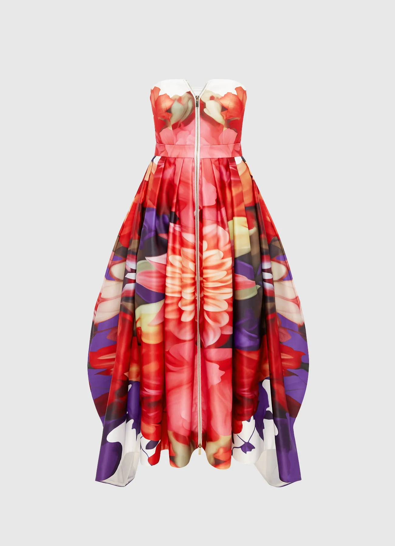 Norine Bustier Midi Dress - Kaleidoscope Print sold by LEO LIN