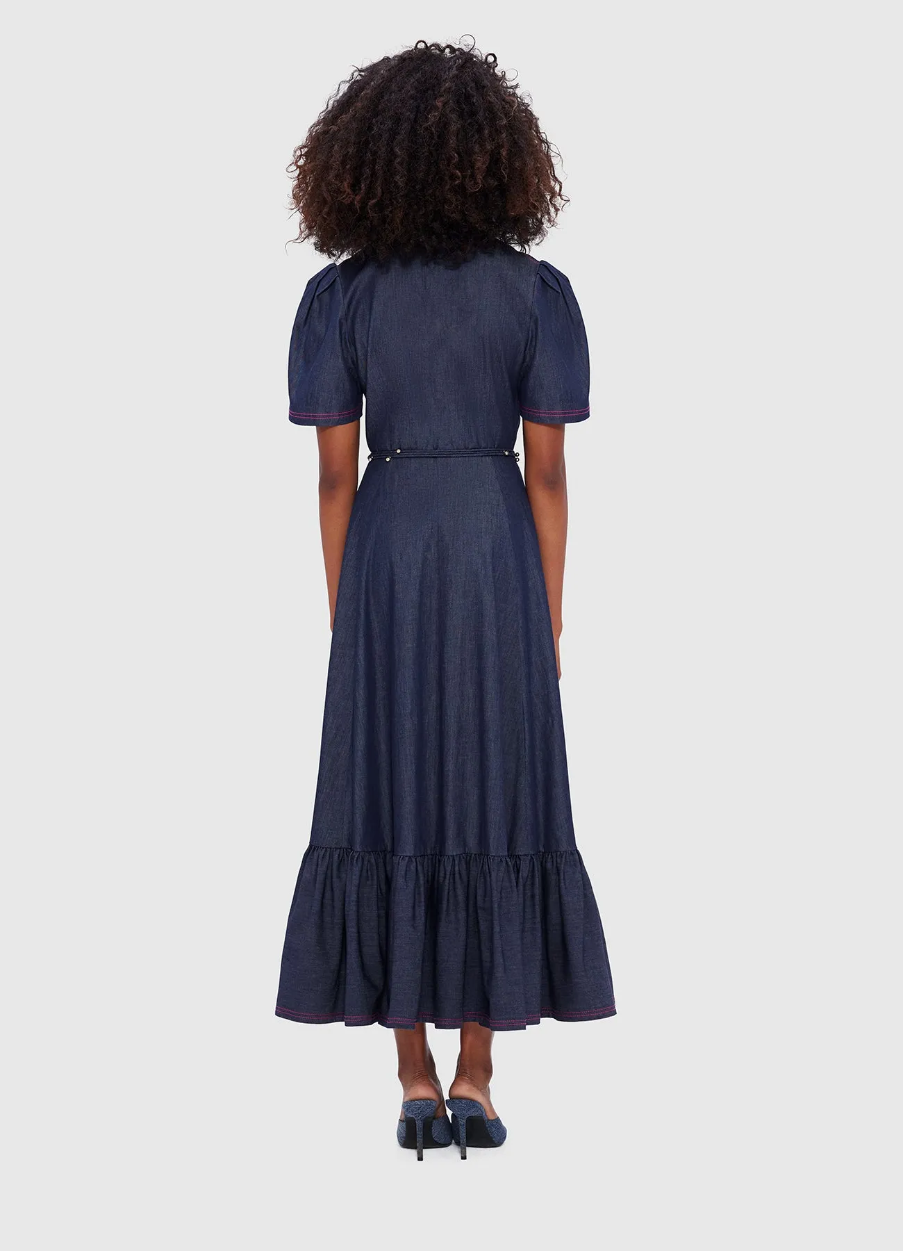 Roberta Denim Midi Dress - Indigo sold by LEO LIN product image thumbnail 4