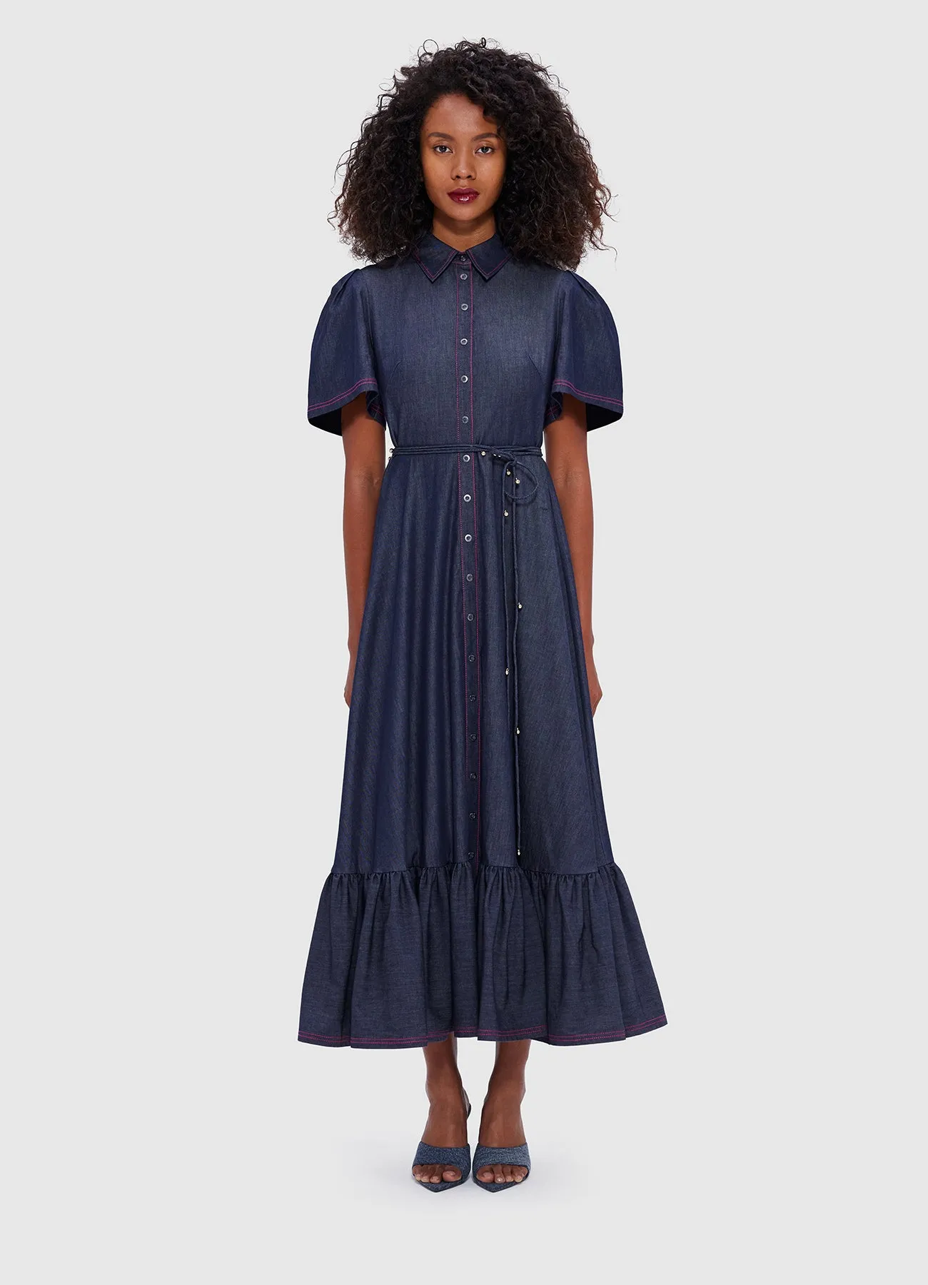 Roberta Denim Midi Dress - Indigo sold by LEO LIN product image thumbnail 2