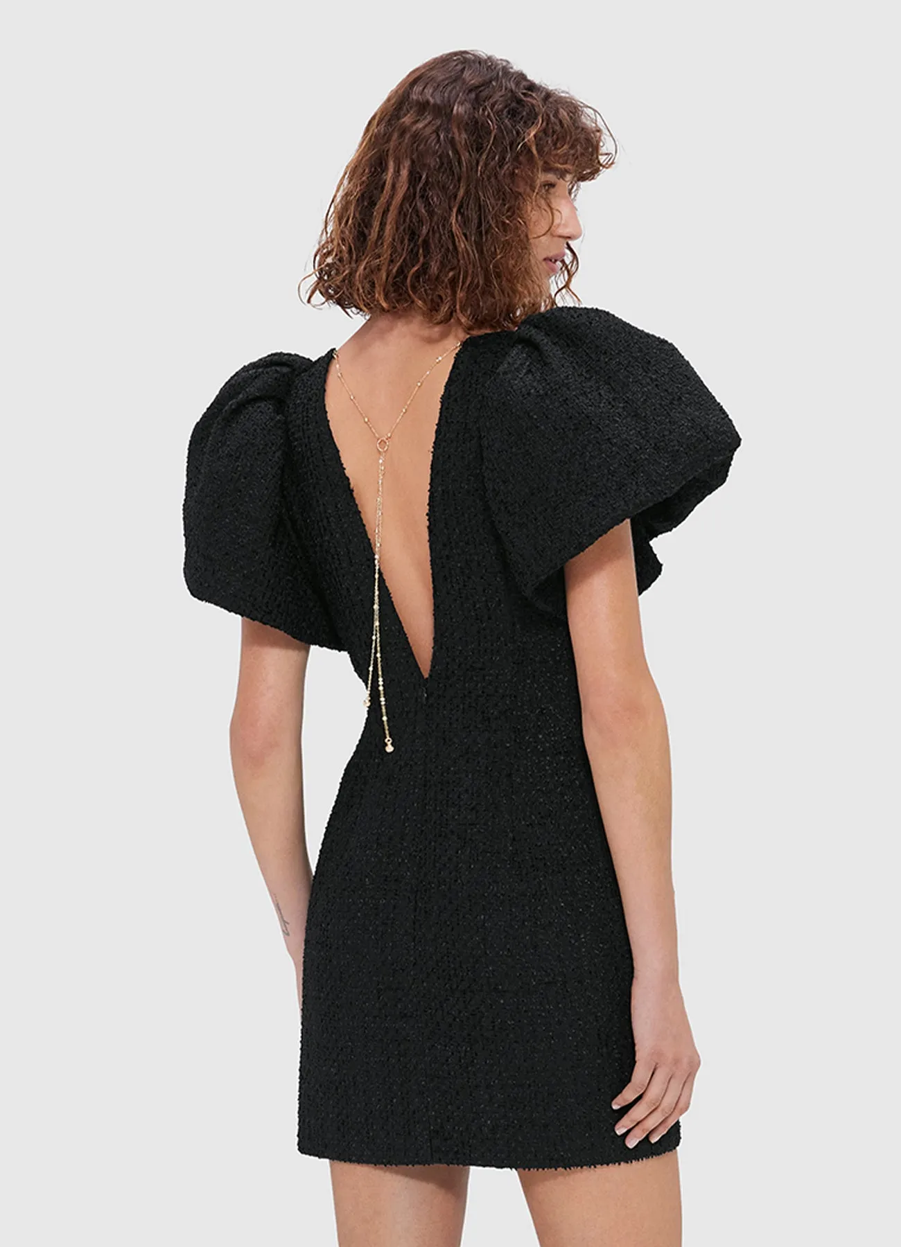 Dana Tweed Mini Dress - Ebony sold by LEO LIN product image thumbnail 5