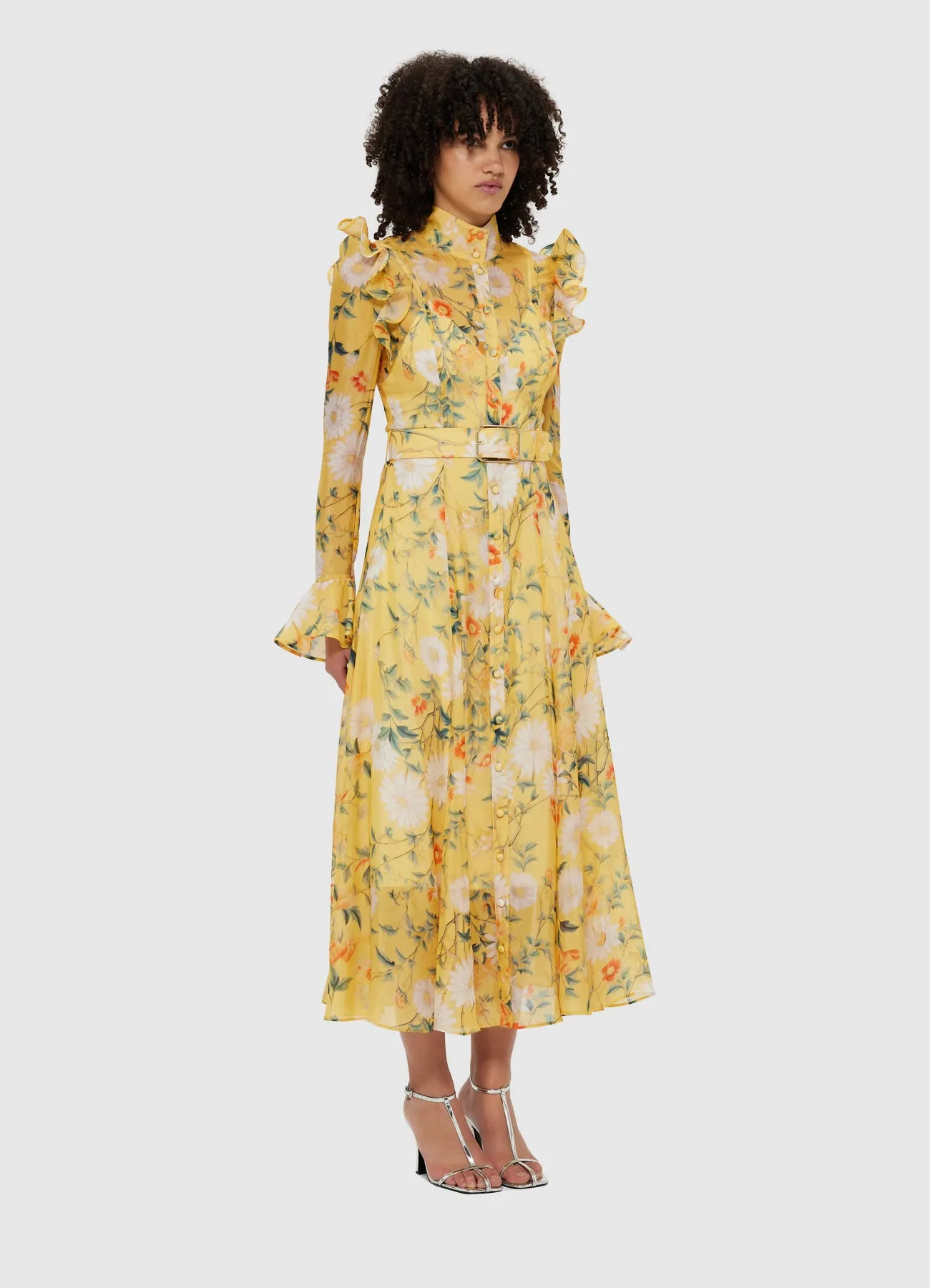 Katrina Butterfly Sleeve Midi Dress - Daisy Print sold by LEO LIN product image thumbnail 3
