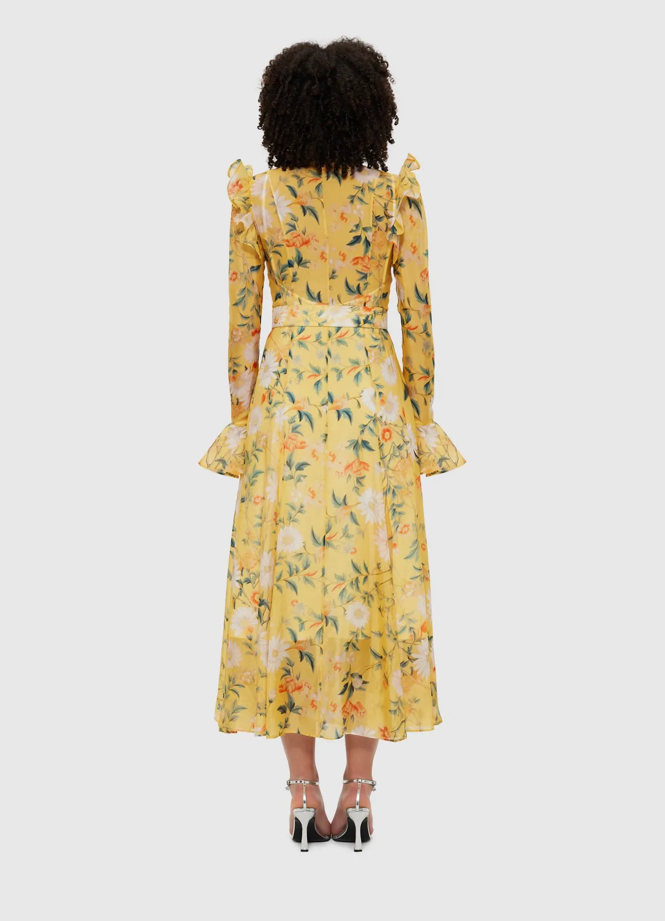 Katrina Butterfly Sleeve Midi Dress - Daisy Print sold by LEO LIN product image thumbnail 4