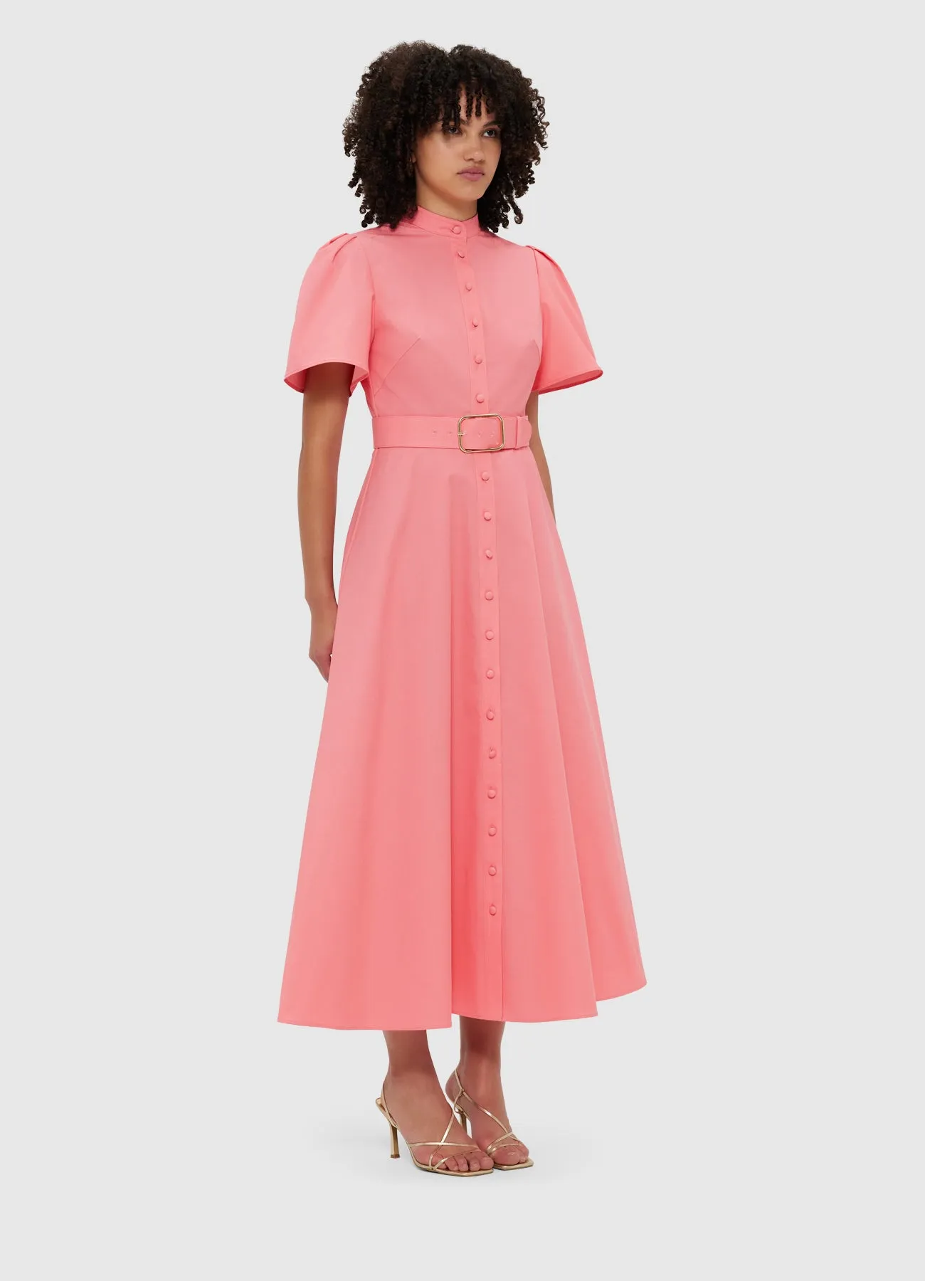 Bianca Short Sleeve Midi Dress - Strawberry Pink sold by LEO LIN product image thumbnail 3