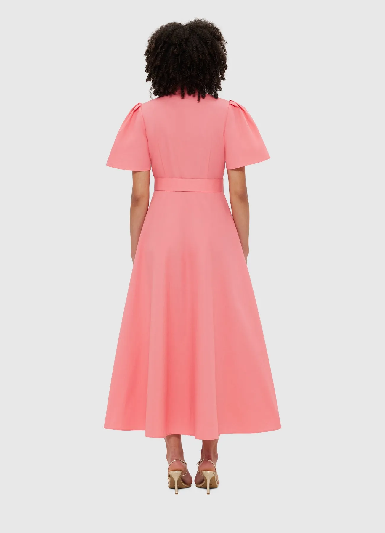 Bianca Short Sleeve Midi Dress - Strawberry Pink sold by LEO LIN product image thumbnail 4