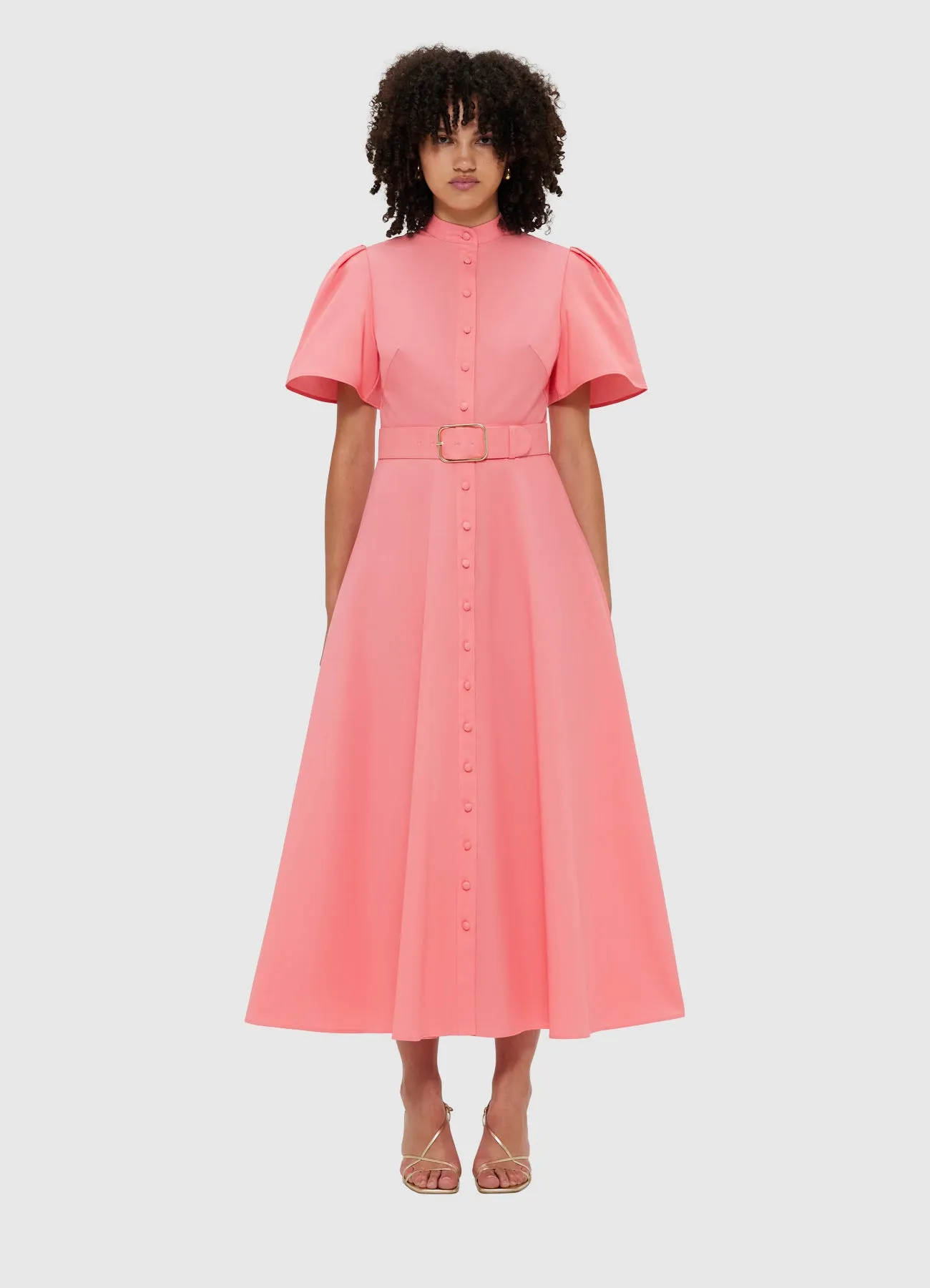 Bianca Short Sleeve Midi Dress - Strawberry Pink sold by LEO LIN product image thumbnail 2