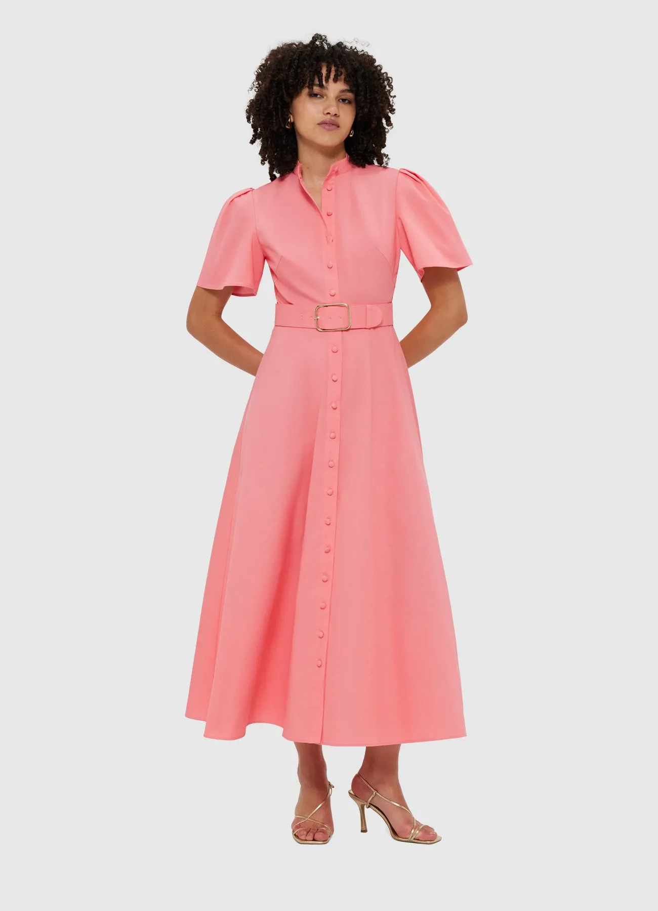 Bianca Short Sleeve Midi Dress - Strawberry Pink sold by LEO LIN product image thumbnail 5