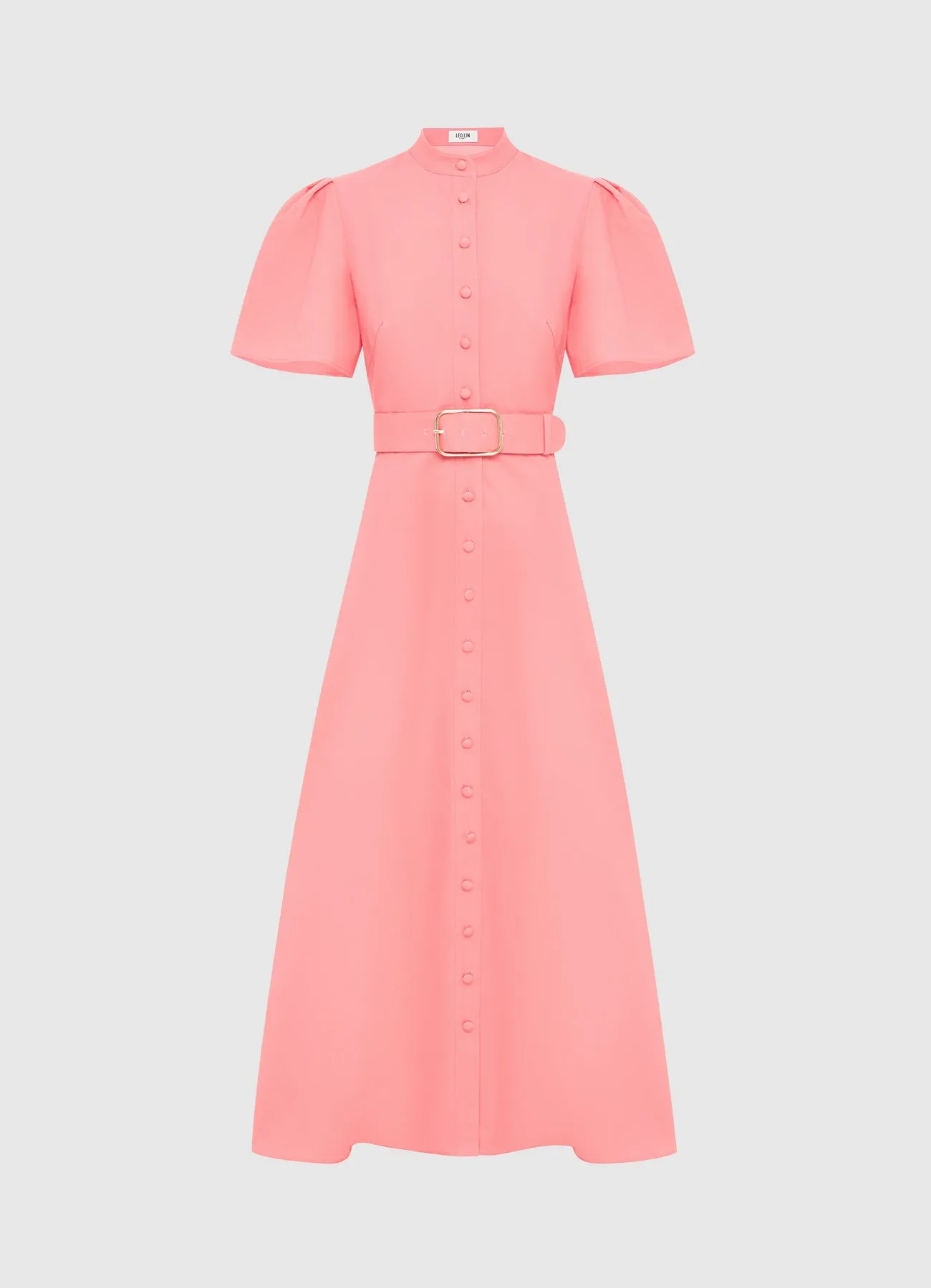 Bianca Short Sleeve Midi Dress - Strawberry Pink sold by LEO LIN
