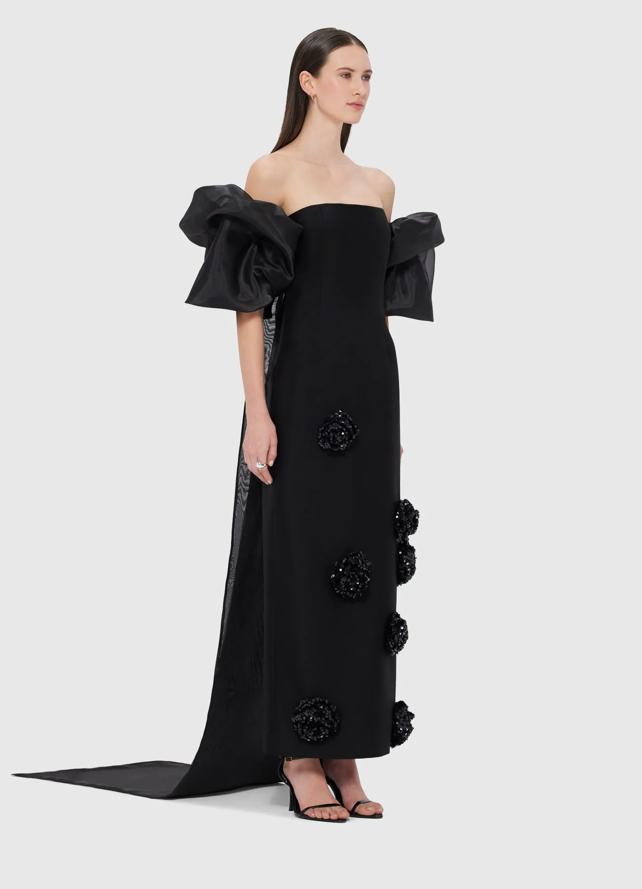 Rayna Maxi Dress & Cape Set - Ebony sold by LEO LIN product image thumbnail 3