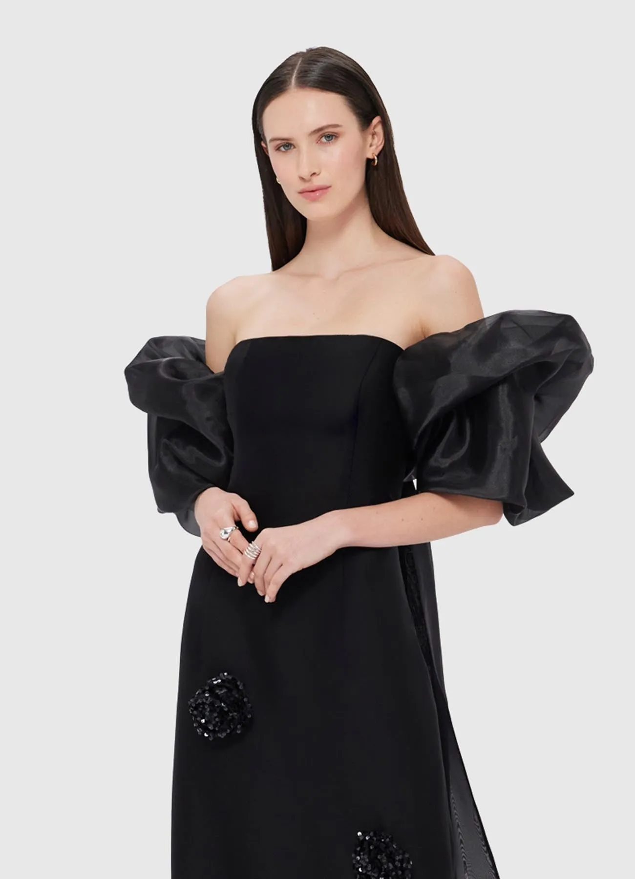 Rayna Maxi Dress & Cape Set - Ebony sold by LEO LIN product image thumbnail 4