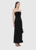 Rayna Embellished Wool Blend Bustier Maxi Dress - Ebony sold by LEO LIN