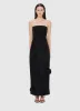 Rayna Embellished Wool Blend Bustier Maxi Dress - Ebony sold by LEO LIN