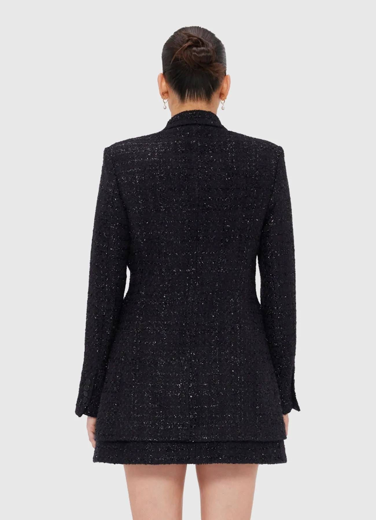 Jazlyn Tweed Blazer - Ebony sold by LEO LIN product image thumbnail 4