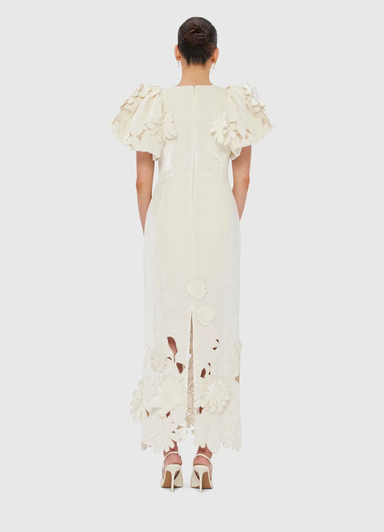 Lucinda Velvet Maxi Dress - Snow sold by LEO LIN product image thumbnail 4