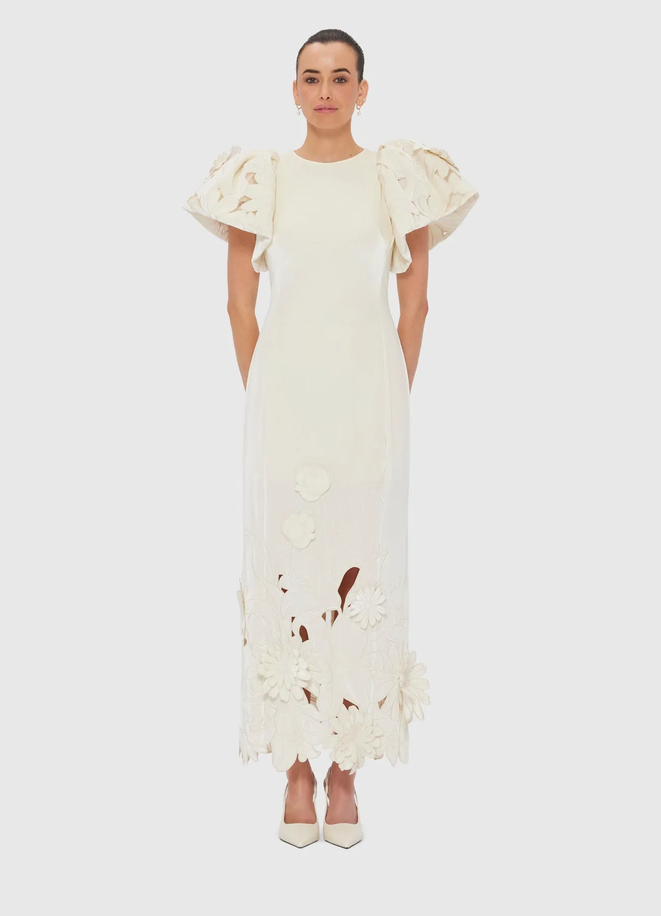 Lucinda Velvet Maxi Dress - Snow sold by LEO LIN product image thumbnail 2