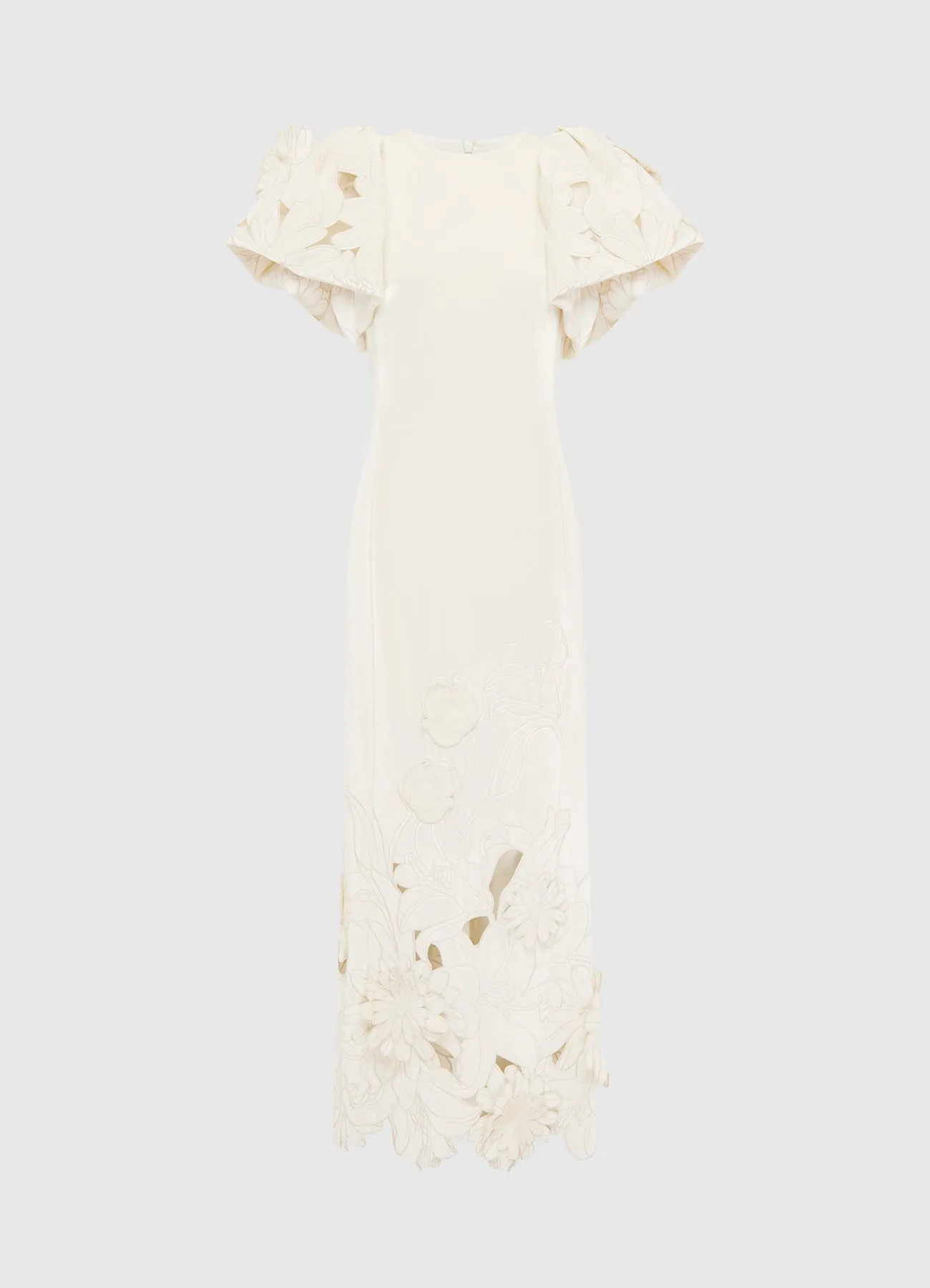 Lucinda Velvet Maxi Dress - Snow sold by LEO LIN