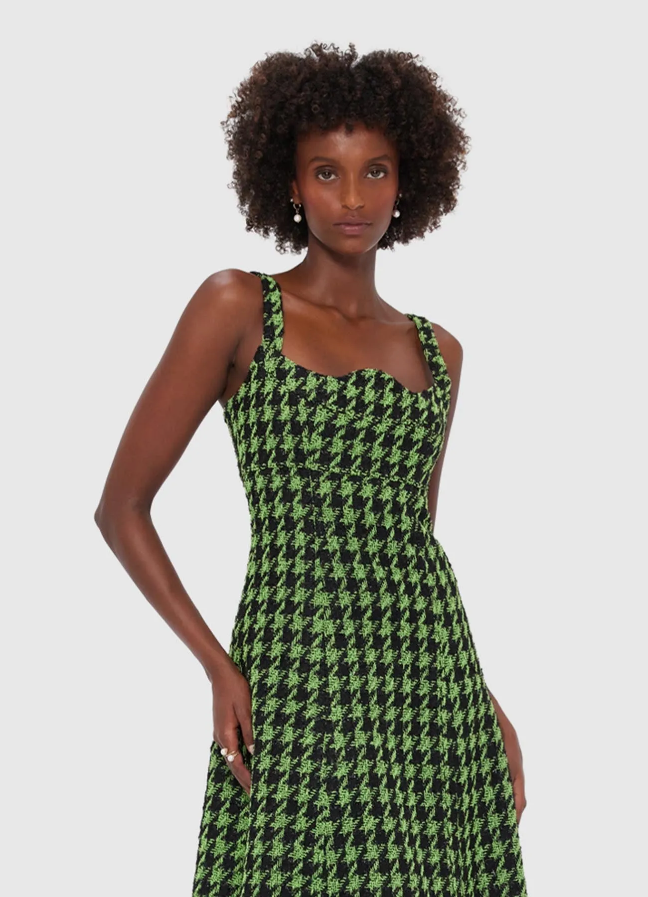 Odette Tweed Midi Dress - Houndstooth sold by LEO LIN product image thumbnail 5