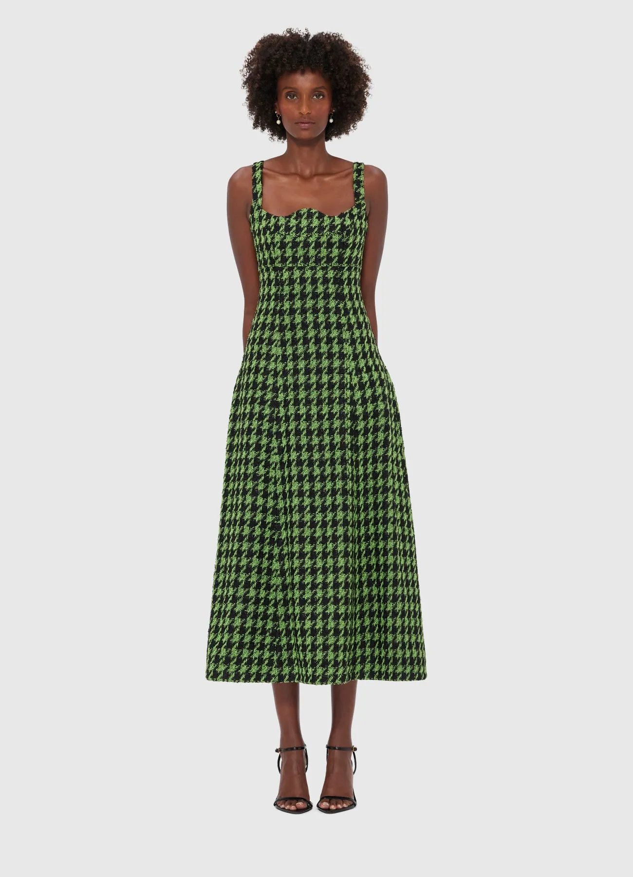 Odette Tweed Midi Dress - Houndstooth sold by LEO LIN product image thumbnail 2