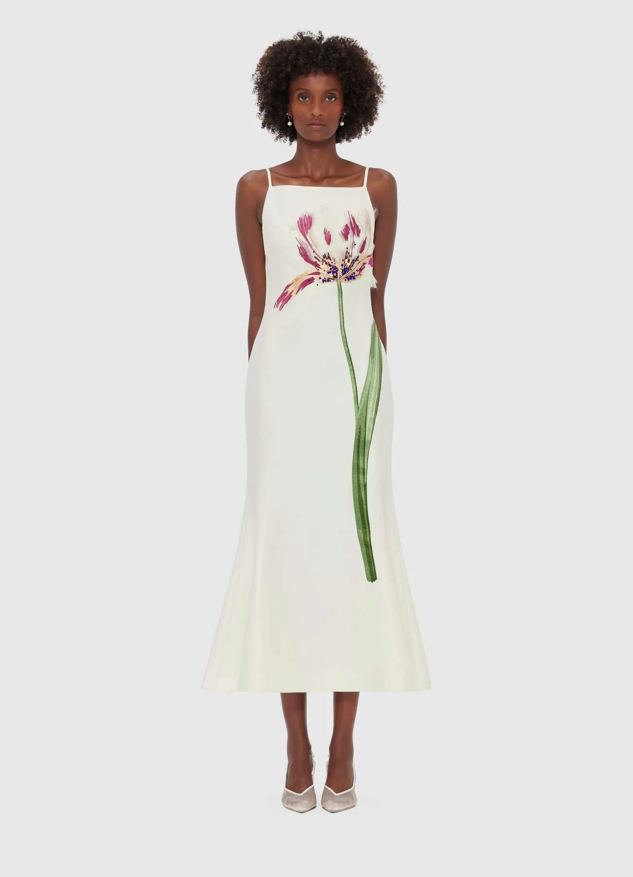 Regina Embellished Wool Blend Midi Dress - Snow sold by LEO LIN product image thumbnail 2