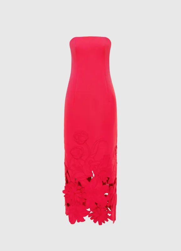 Rayna Appliqué Bustier Maxi Dress - Rosa sold by LEO LIN