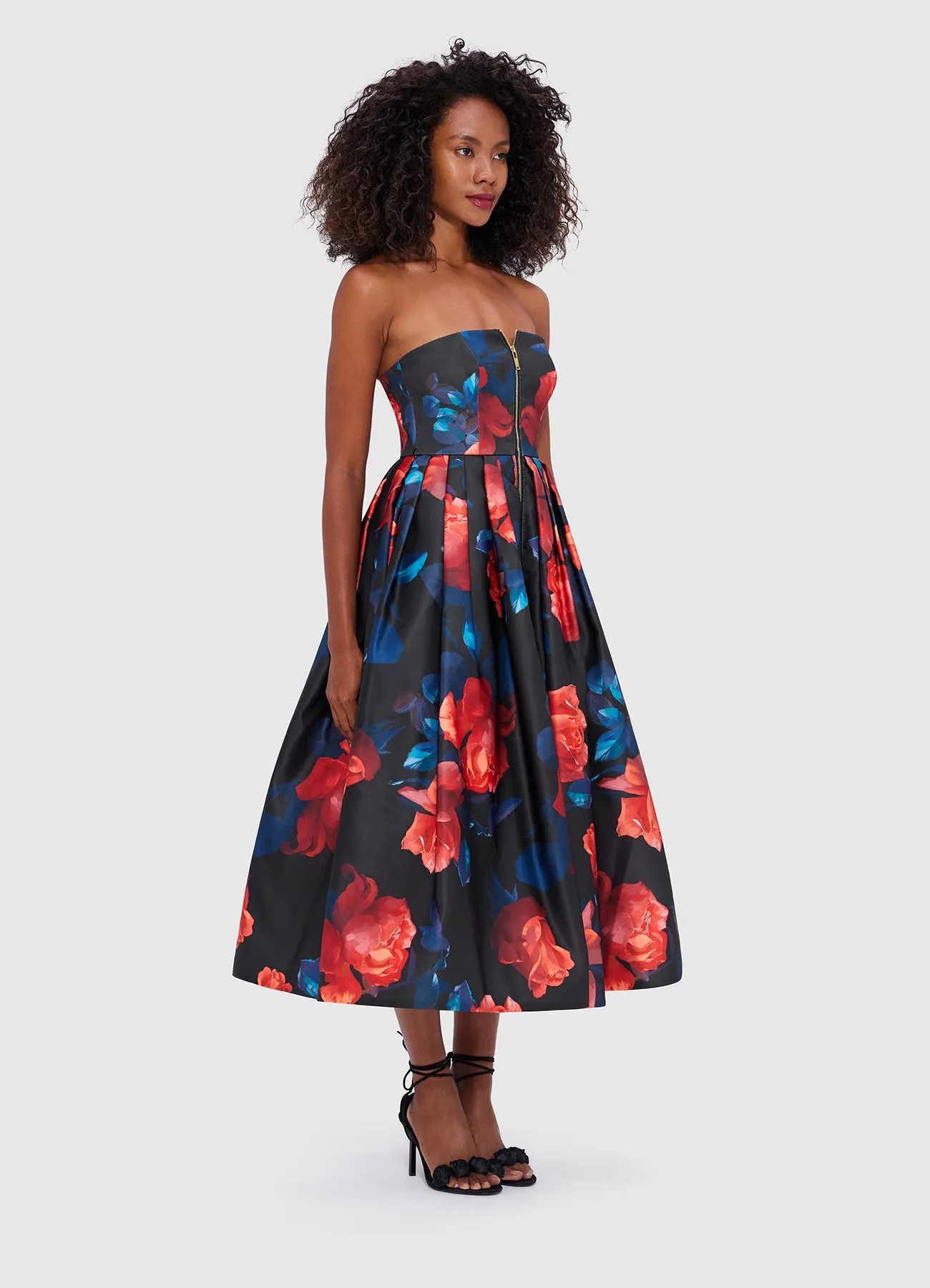 Norine Bustier Midi Dress - Rose Print sold by LEO LIN product image thumbnail 3