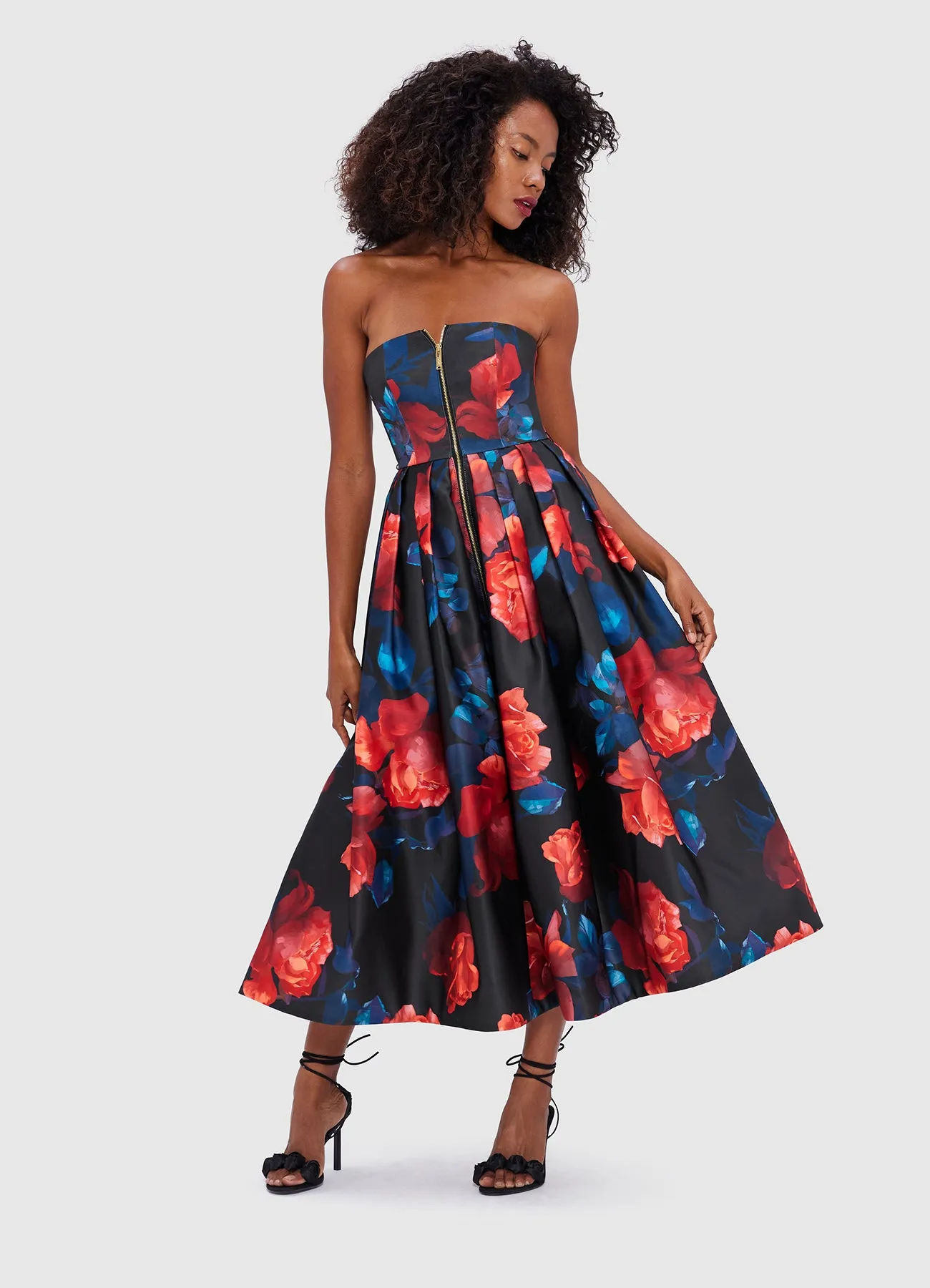 Norine Bustier Midi Dress - Rose Print sold by LEO LIN product image thumbnail 5