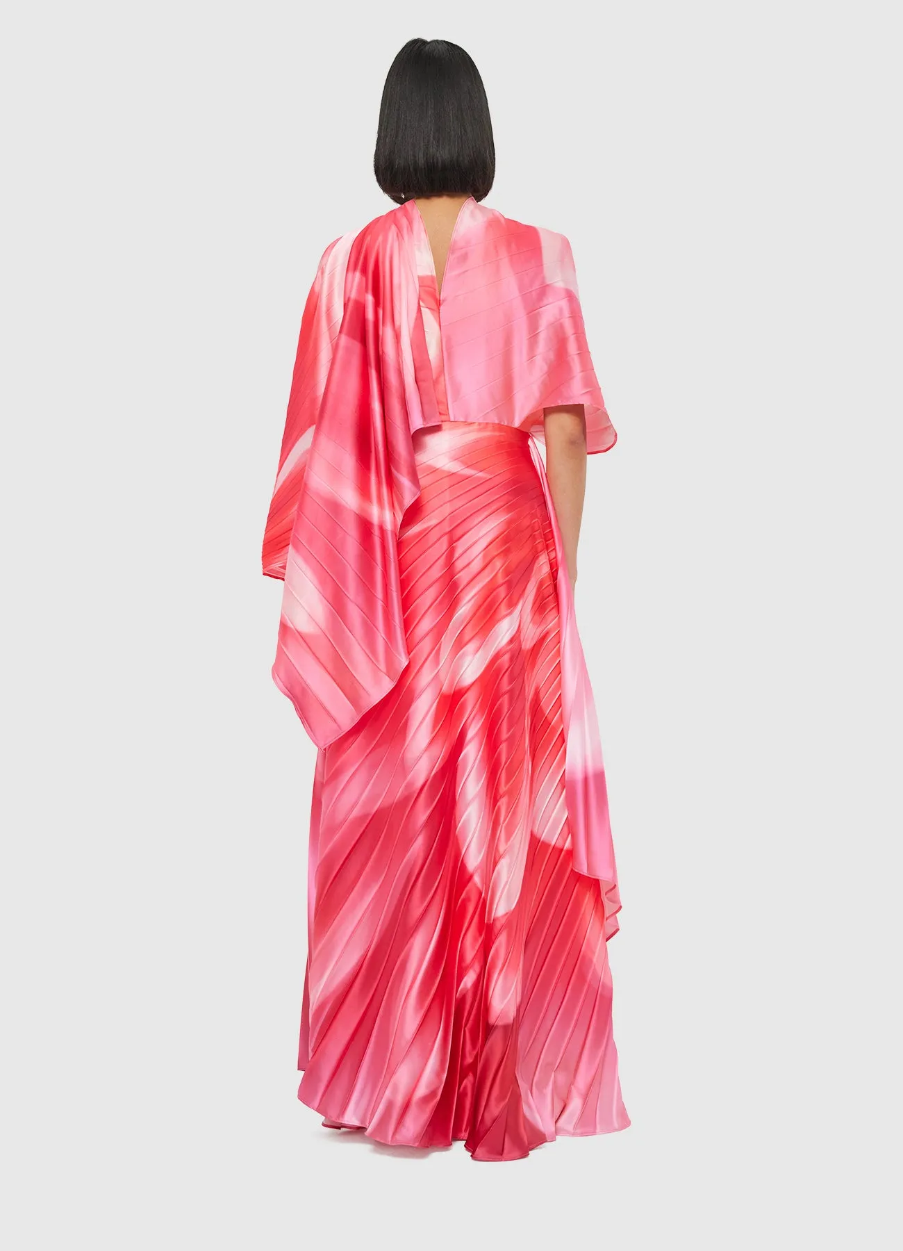 Marissa Pleated Draped Dress - Prism Print sold by LEO LIN product image thumbnail 4