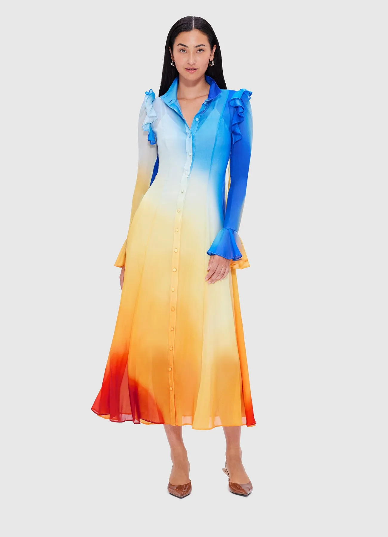 Katrina Butterfly Sleeve Midi Dress - Enigma sold by LEO LIN product image thumbnail 5