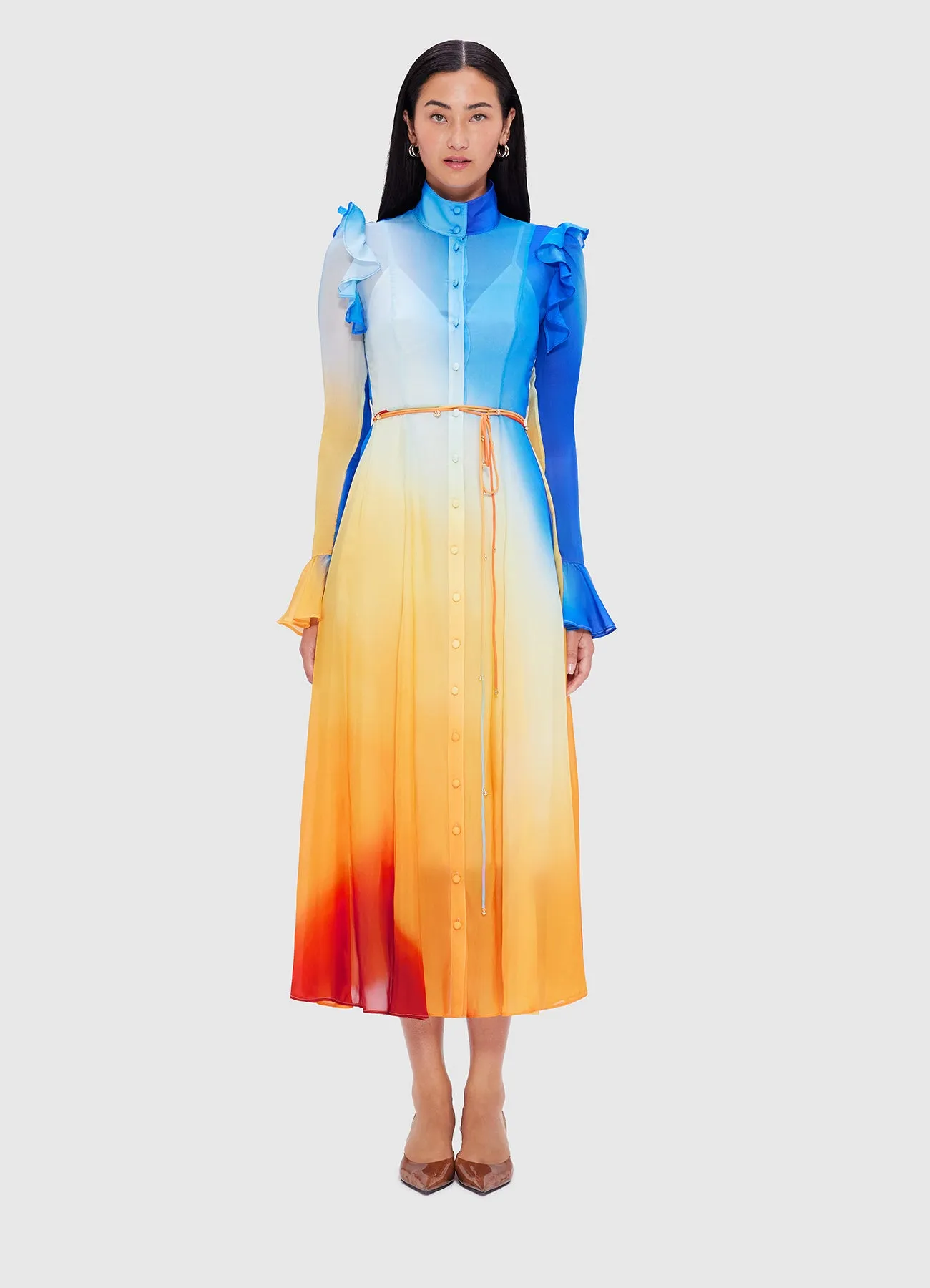 Katrina Butterfly Sleeve Midi Dress - Enigma sold by LEO LIN product image thumbnail 2