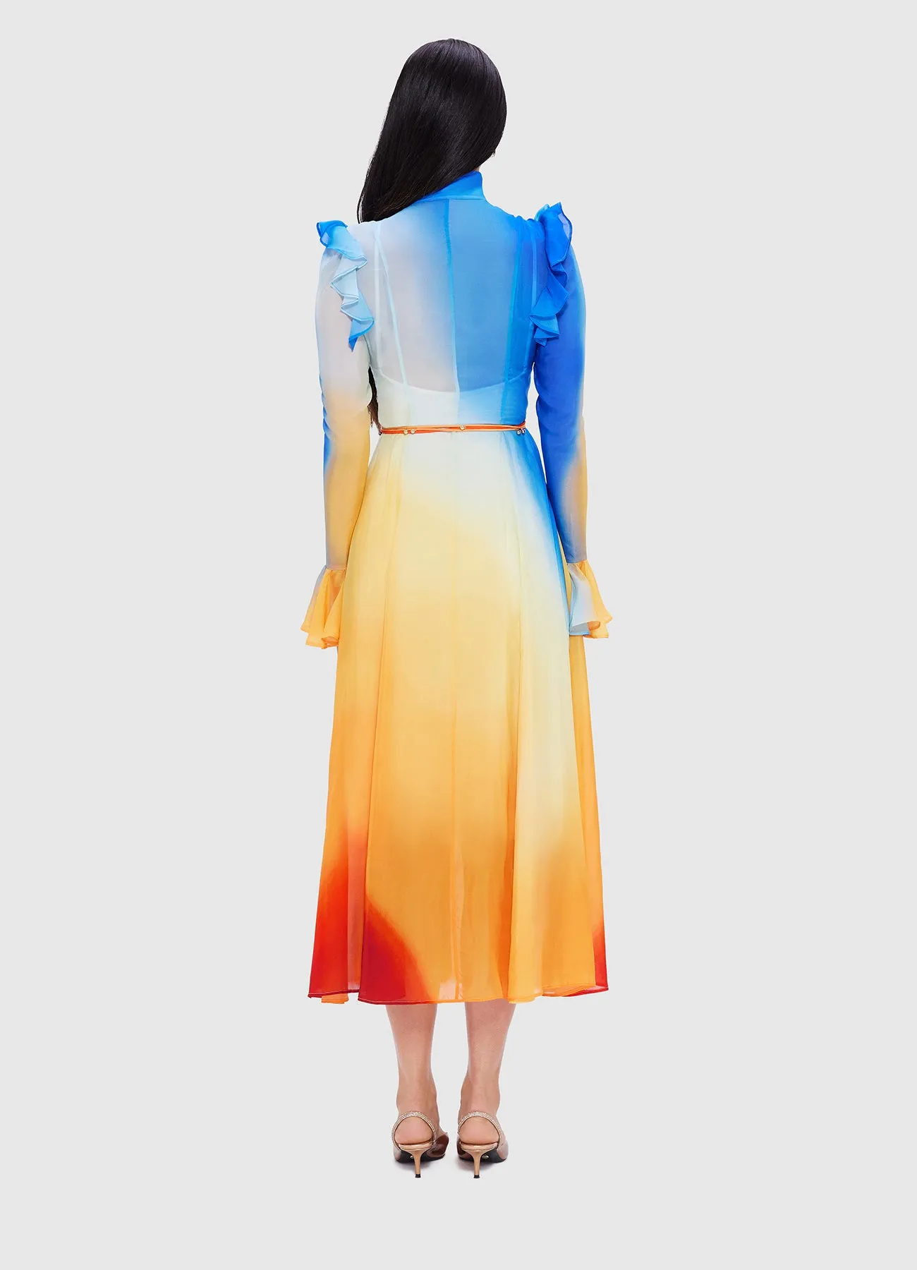 Katrina Butterfly Sleeve Midi Dress - Enigma sold by LEO LIN product image thumbnail 4