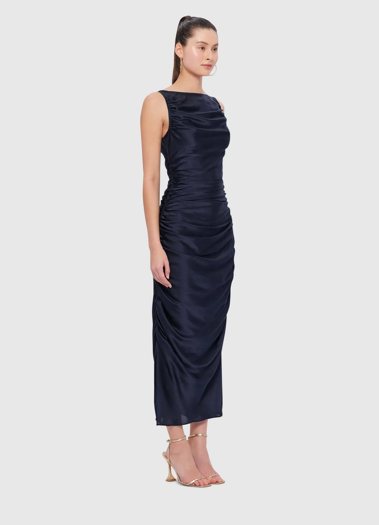 Laura Midi Dress - Oxford Blue sold by LEO LIN product image thumbnail 3