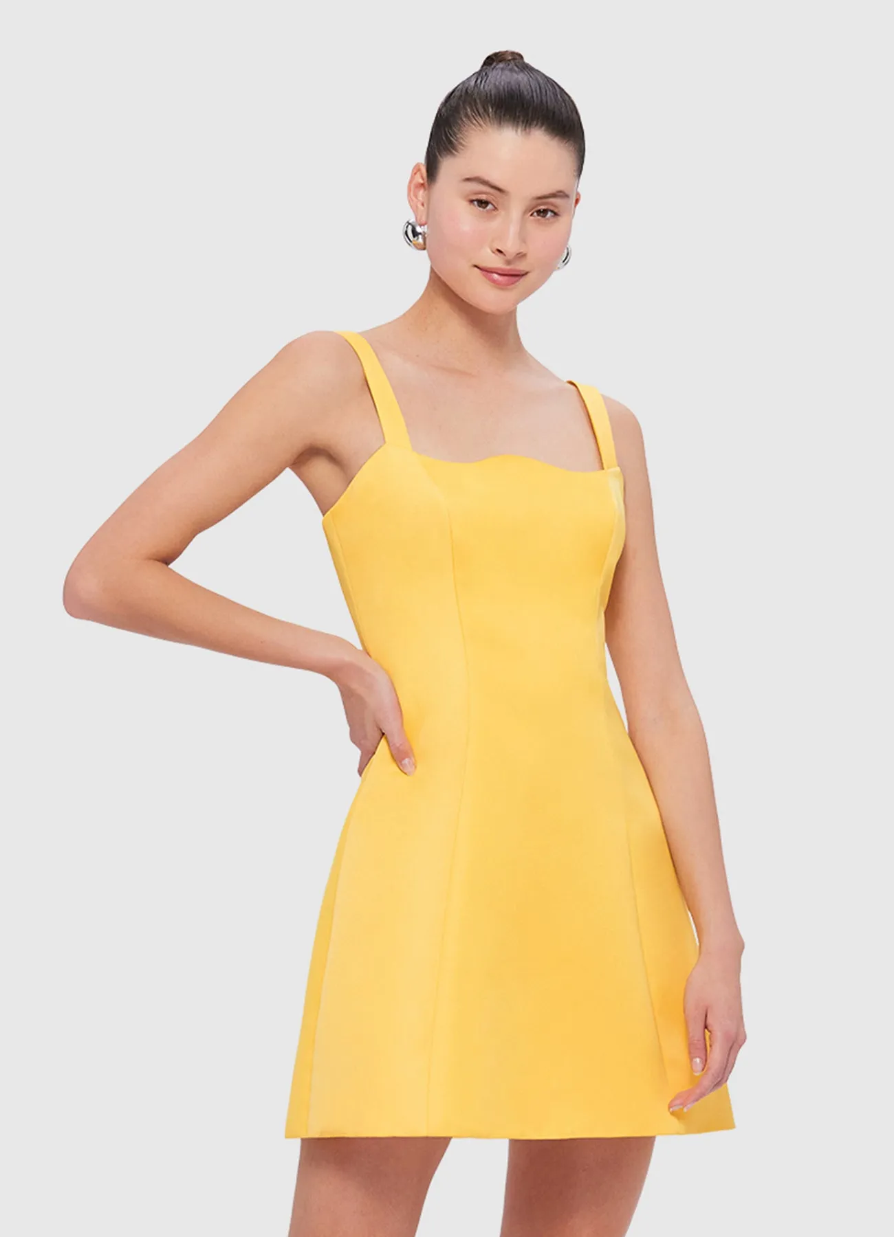 Abigail Mini Dress - Canary sold by LEO LIN product image thumbnail 5