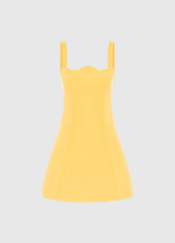 Abigail Mini Dress - Canary sold by LEO LIN