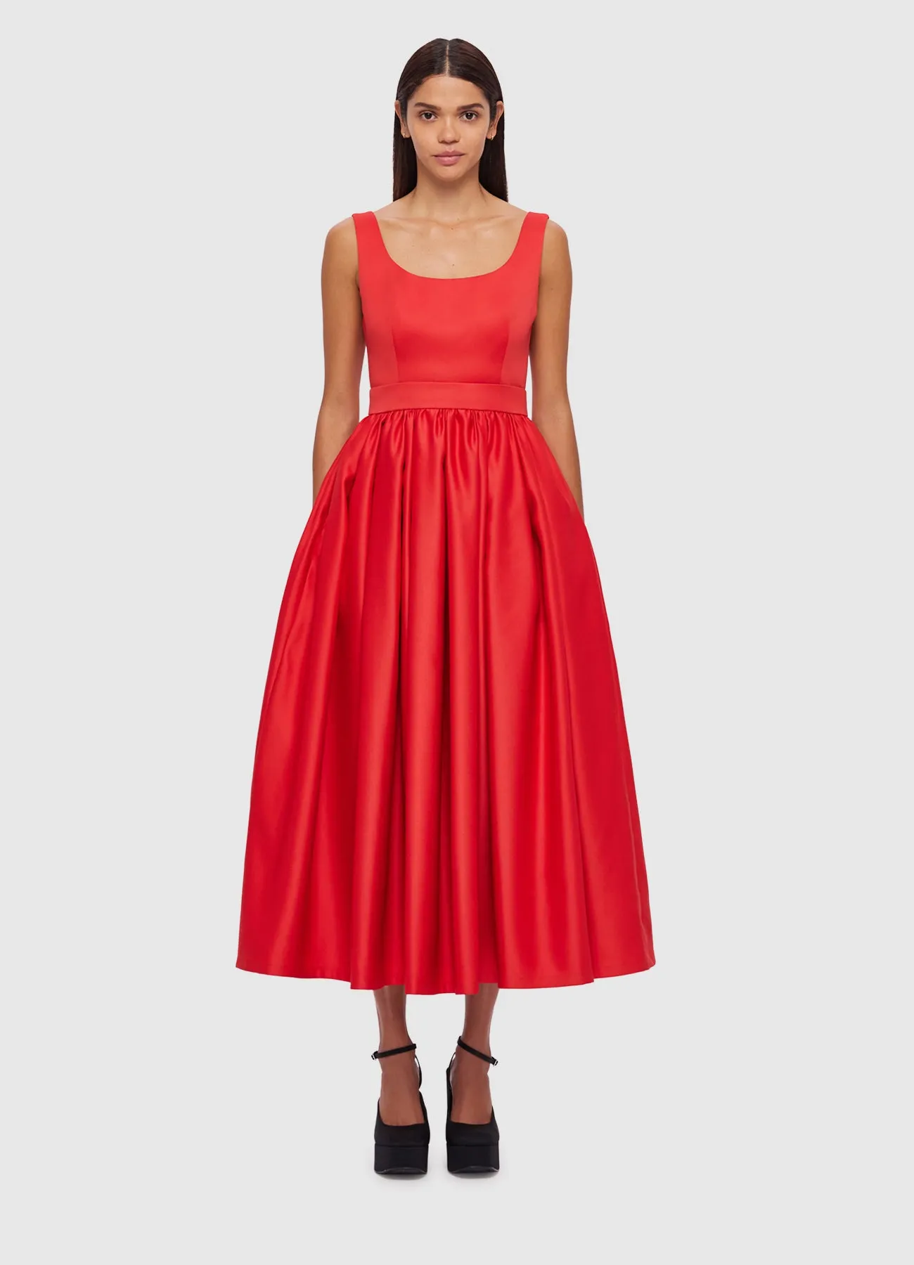 Colleen Midi Dress - Scarlet sold by LEO LIN product image thumbnail 2