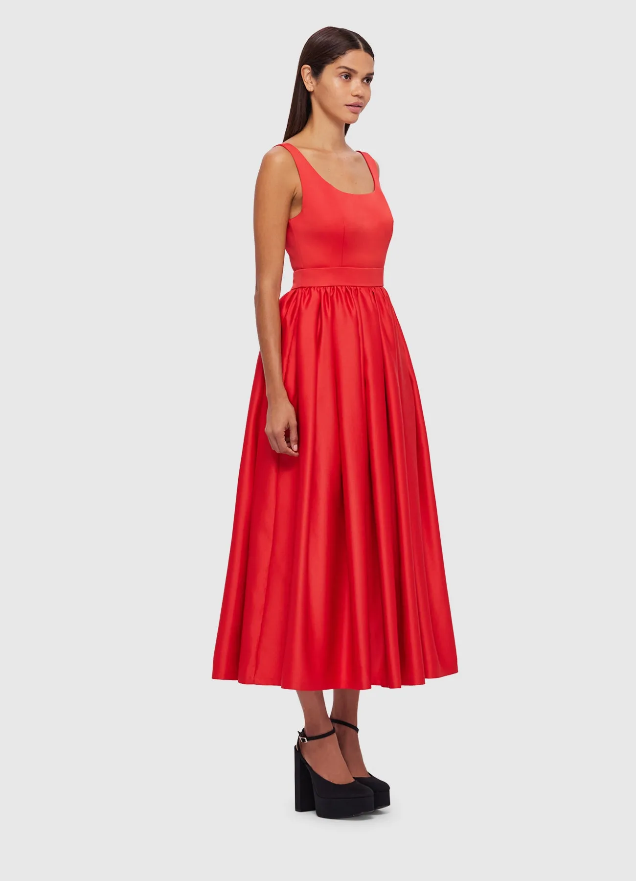 Colleen Midi Dress - Scarlet sold by LEO LIN product image thumbnail 3