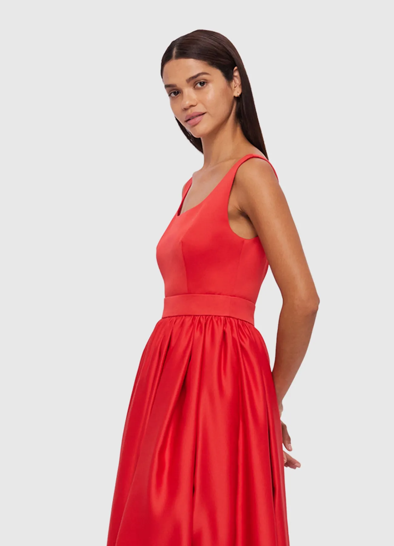 Colleen Midi Dress - Scarlet sold by LEO LIN product image thumbnail 5