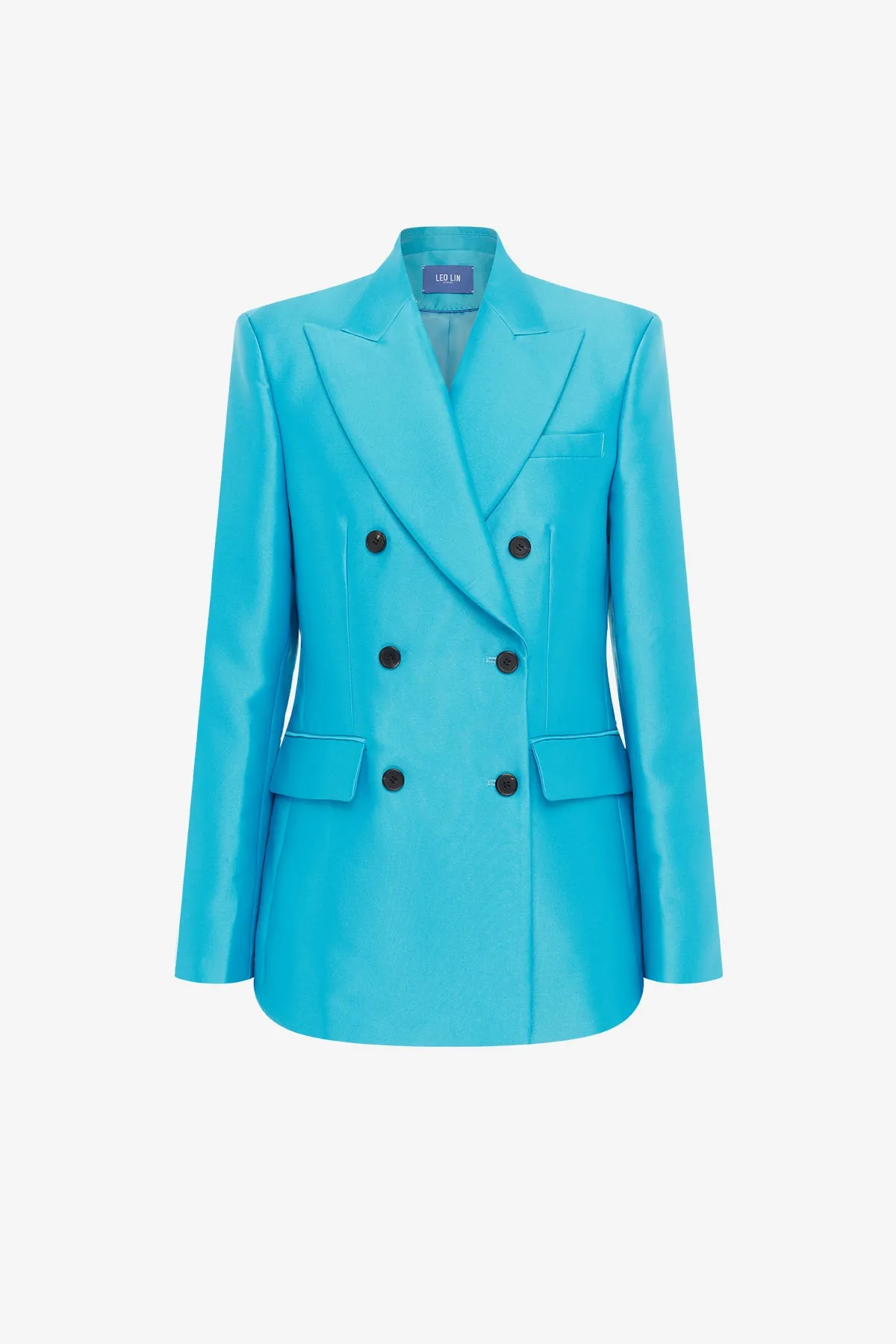 Anissa Blazer - Aqua sold by LEO LIN