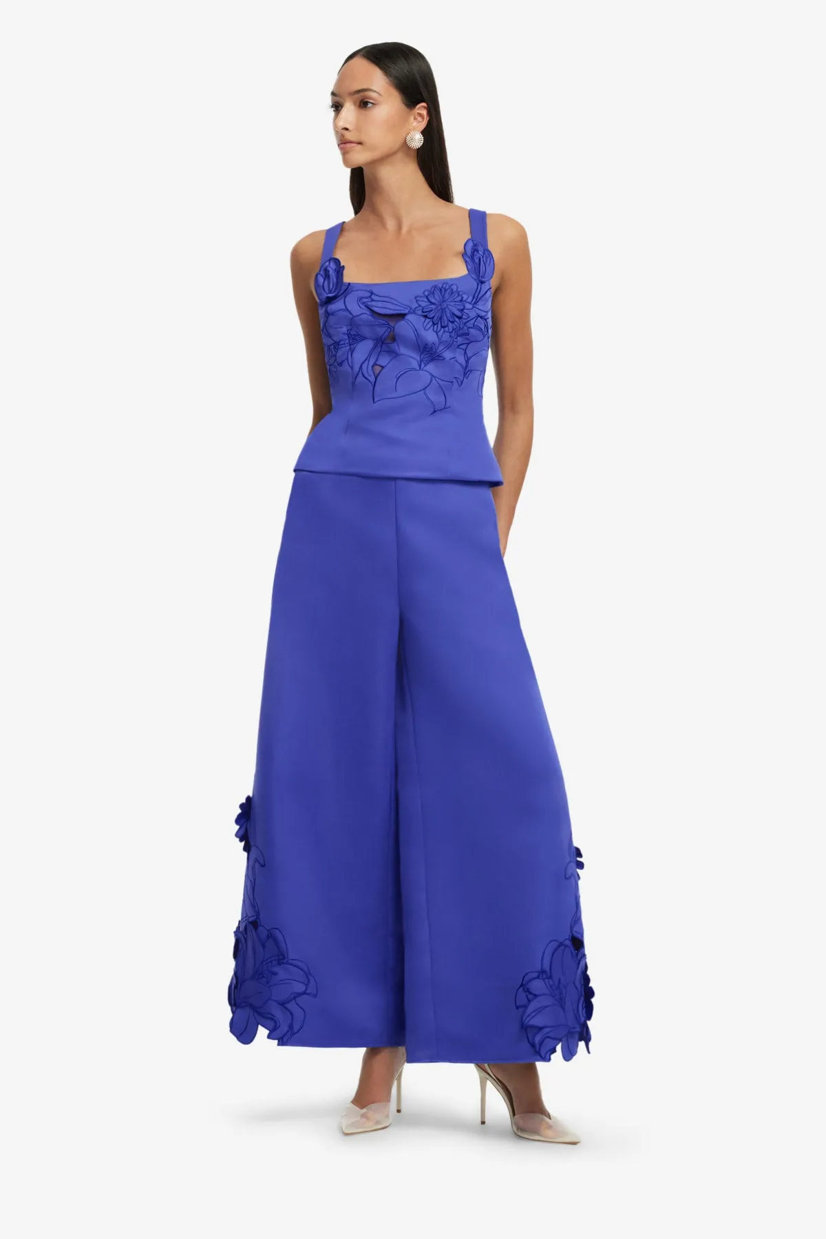 Theodora Appliqué Pants - Lapis sold by LEO LIN product image thumbnail 3