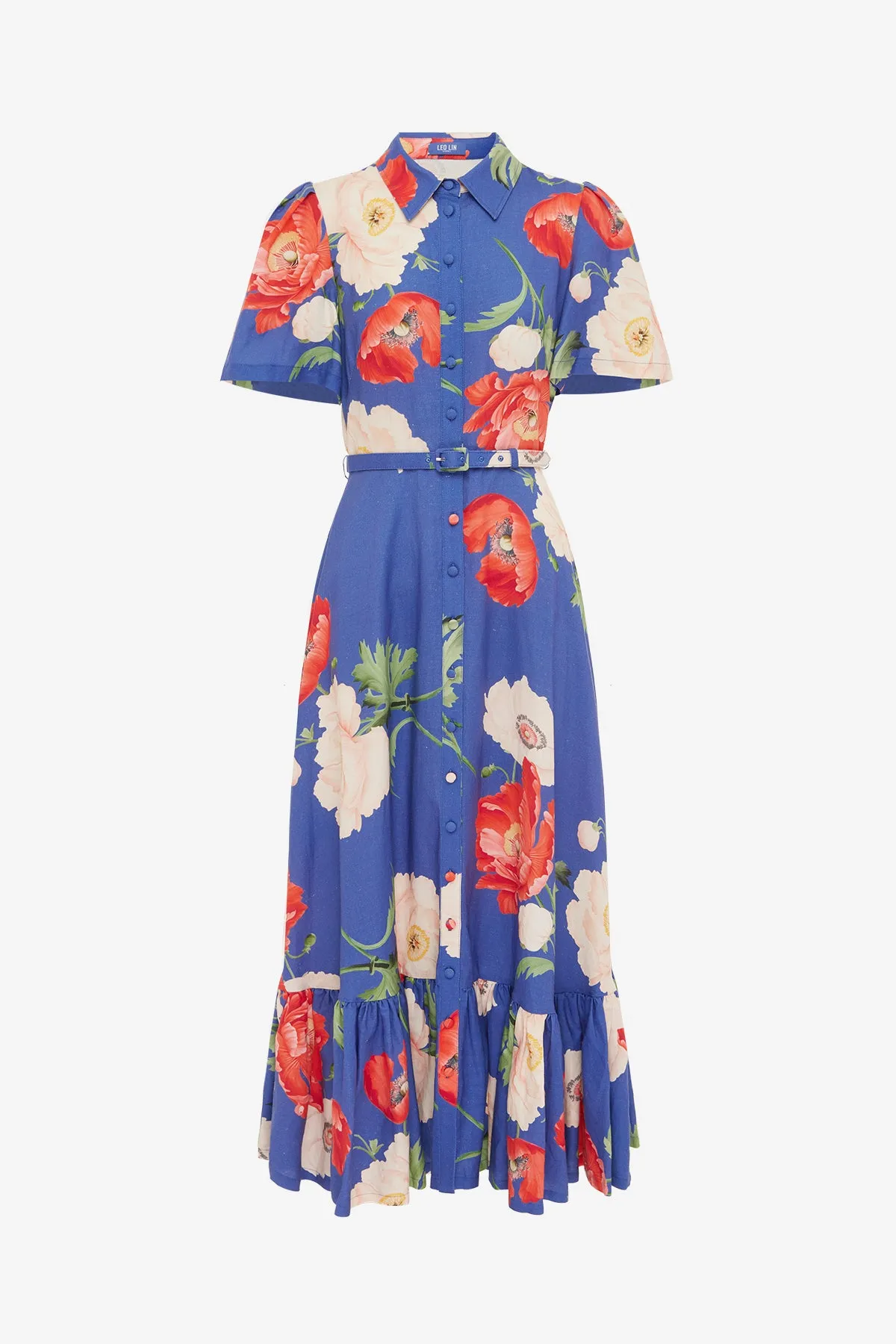 Becca Short Sleeve Midi Dress - Poppy Print sold by LEO LIN