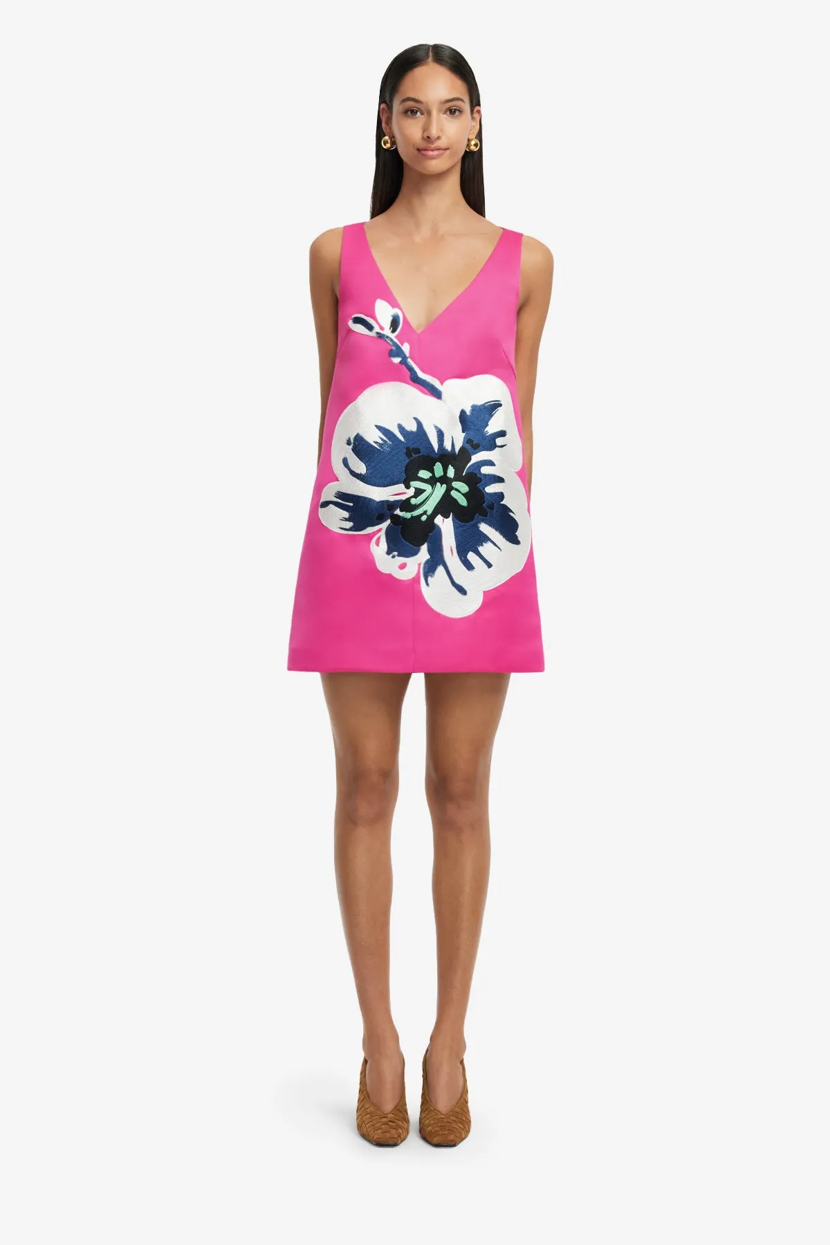 Kaelyn V Neck Mini Dress - Orchid Print sold by LEO LIN product image thumbnail 2