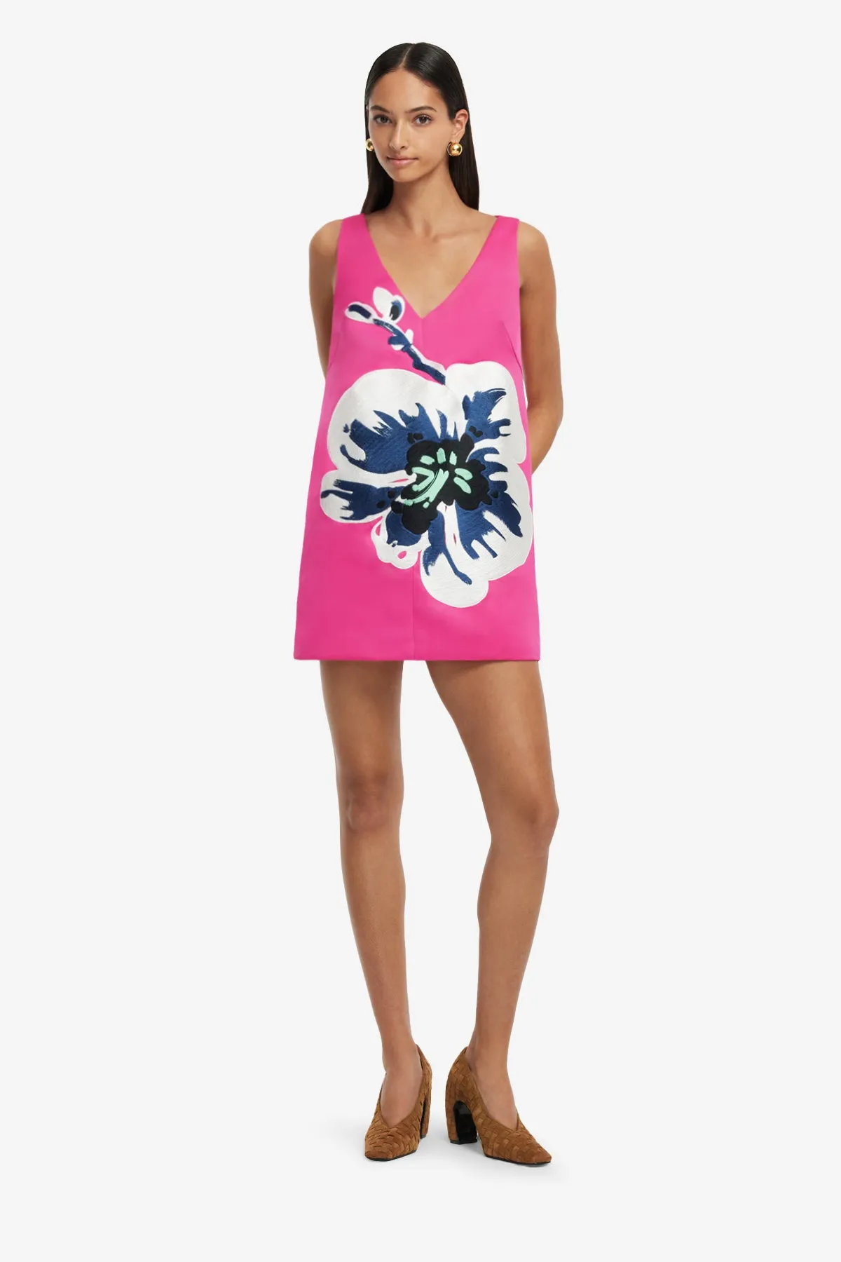 Kaelyn V Neck Mini Dress - Orchid Print sold by LEO LIN product image thumbnail 3