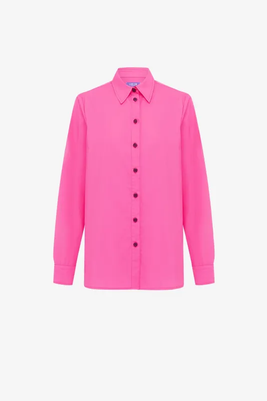 Rosaline Shirt - Hot Pink made by LEO LIN